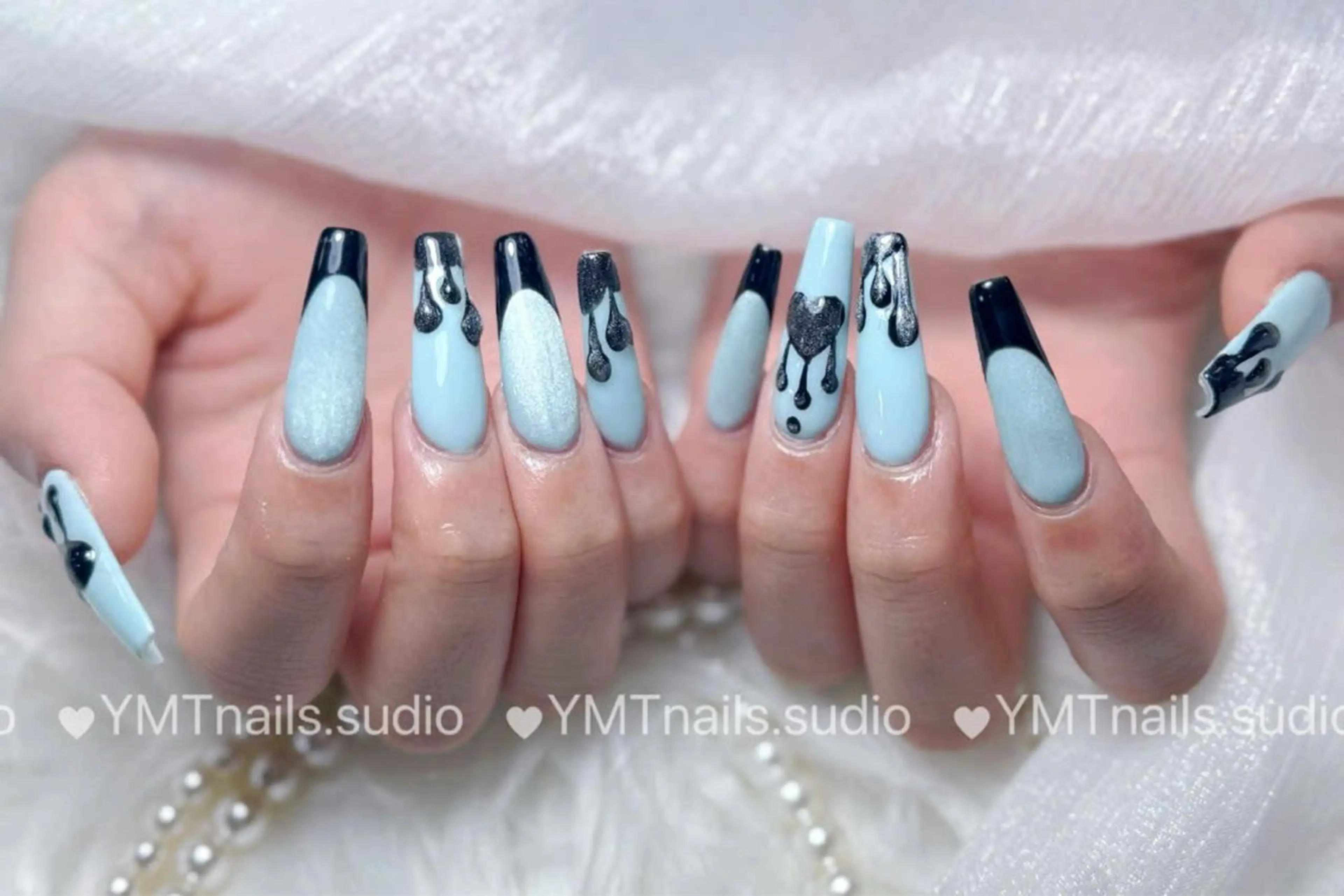 ネイル 長さ出し フットネイル ジェルネイル 韓国ネイル マグネットネイル ハンドネイル YMT. NailStudioのネイルデザイン
