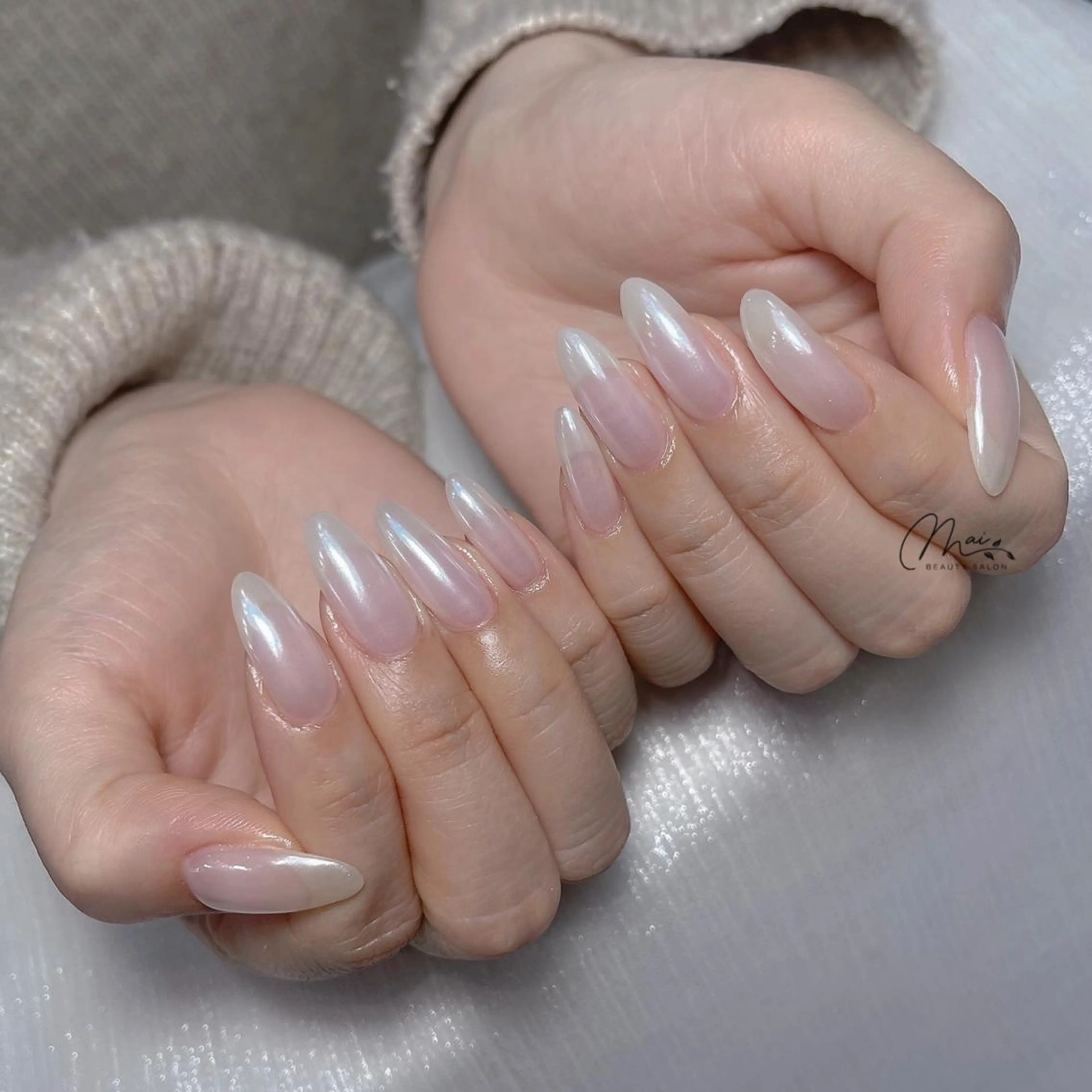 ネイル チークネイル フラッシュネイル フレンチネイル ジェルネイル 韓国ネイル ハンドネイル MaiBeauty マイ マイのネイルデザイン