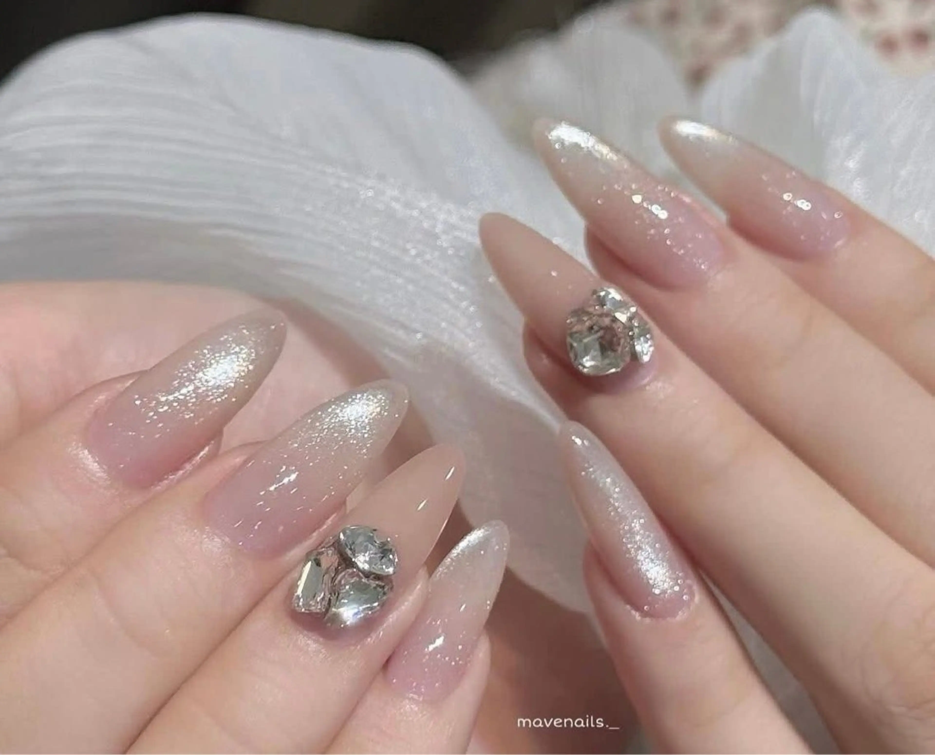 ネイル アートネイル クリアネイル ジェルネイル ハート 韓国ネイル Kawaii _Nailのネイルデザイン