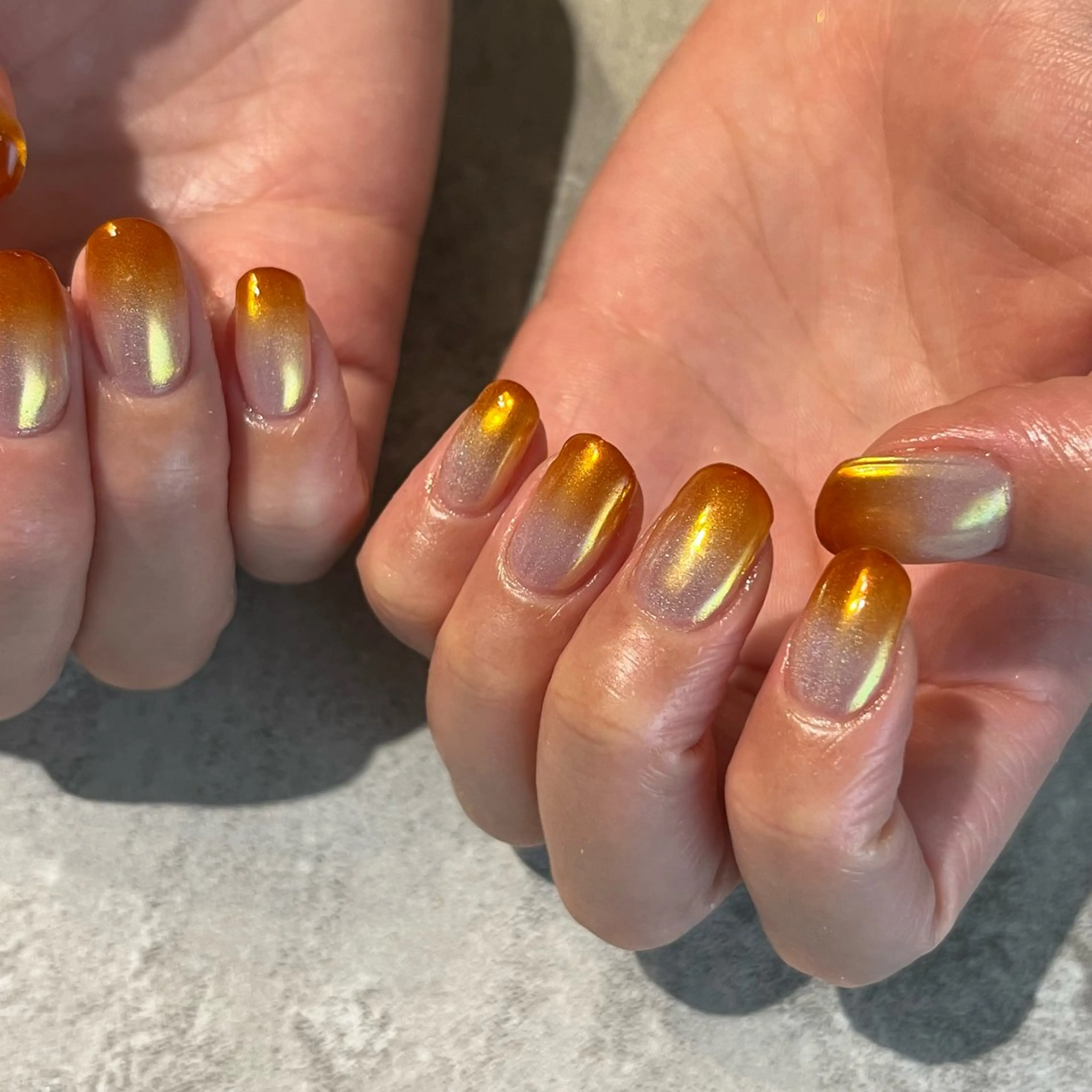 ネイル オーロラネイル グラデーション マグネットネイル シンプルネイル ハンドネイル Lélia nailのネイルデザイン