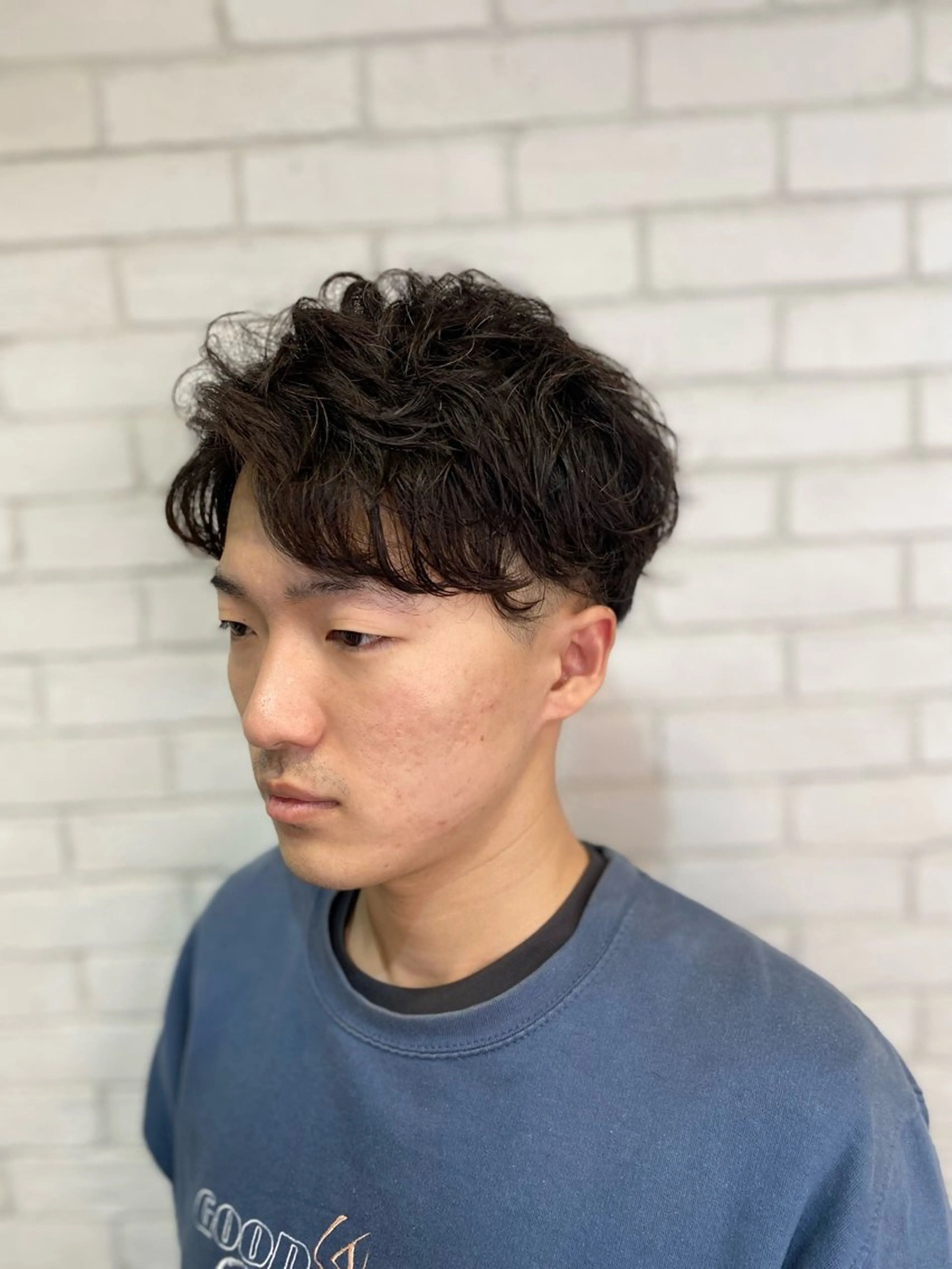 ショート パーマ メンズ カット パーマ ヨシダ フミノリのヘアスタイル