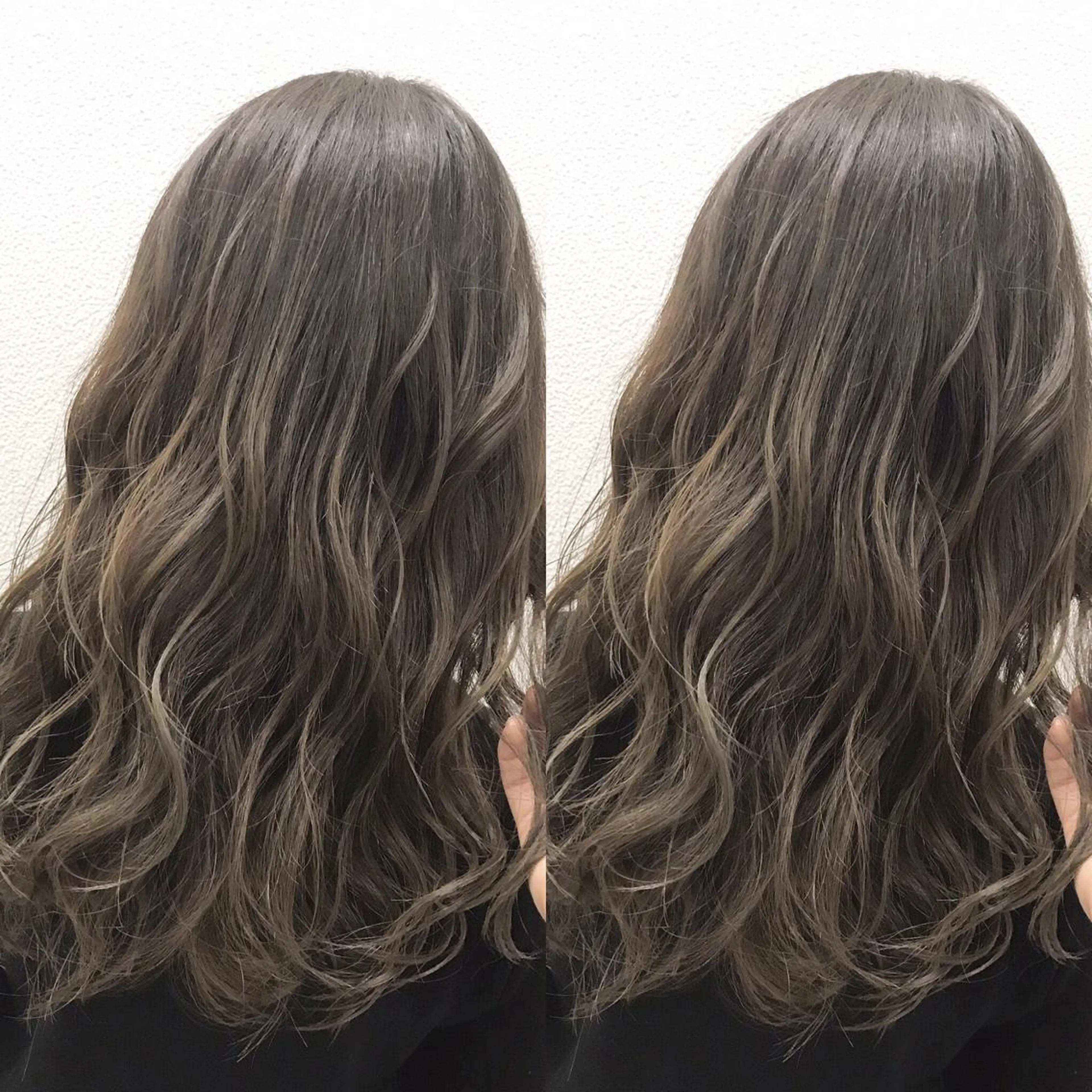 セミロング カラー ヘアアレンジ アッシュ ベージュカラー ハイライトカラー ハイライト ヘアカラー トリートメント ヘアセット 🫧柔色/トレンド カラー/川辺晴加のヘアスタイル