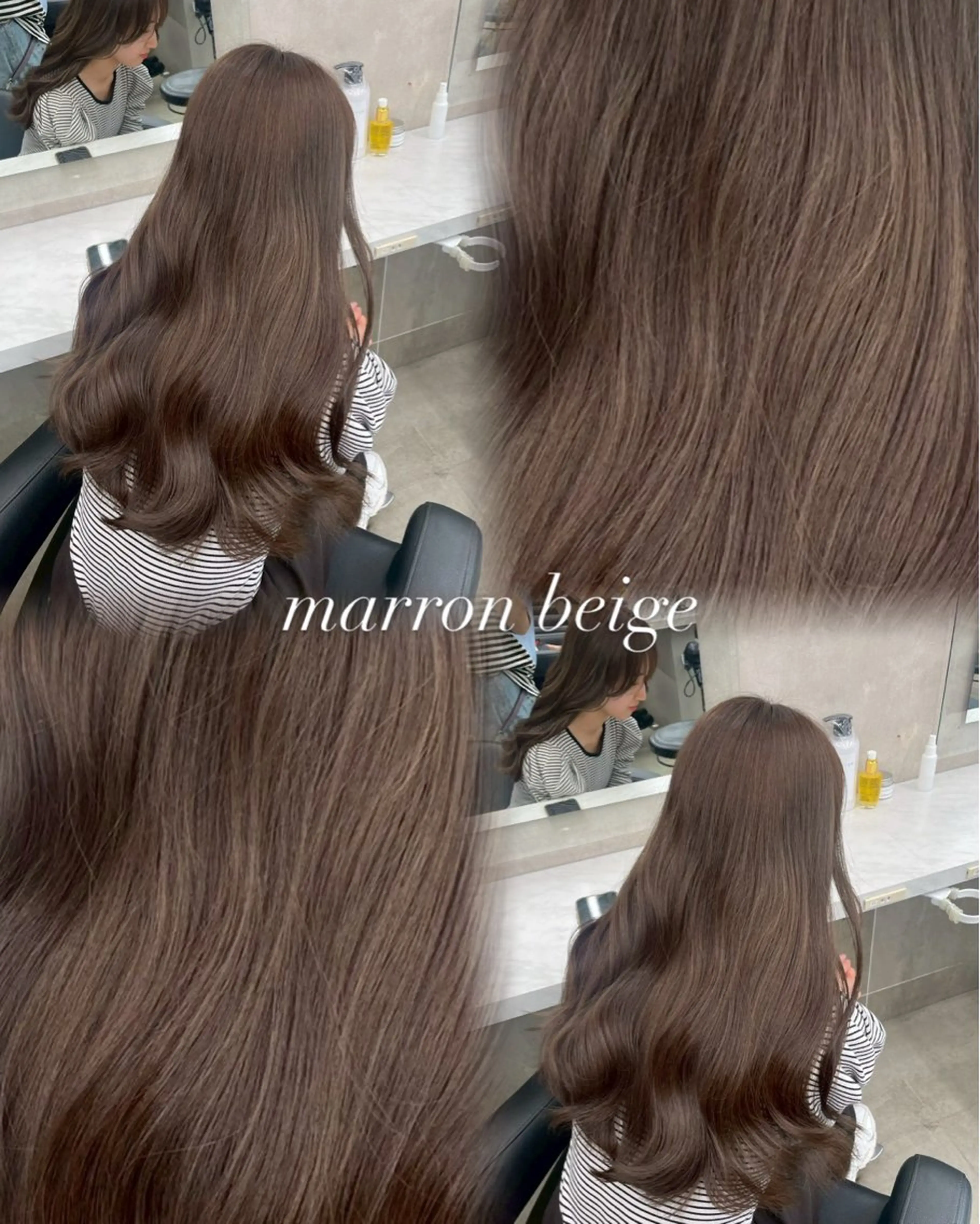 ロング カラー 韓国ヘア/赤み消し /大人透明感🫧のヘアスタイル