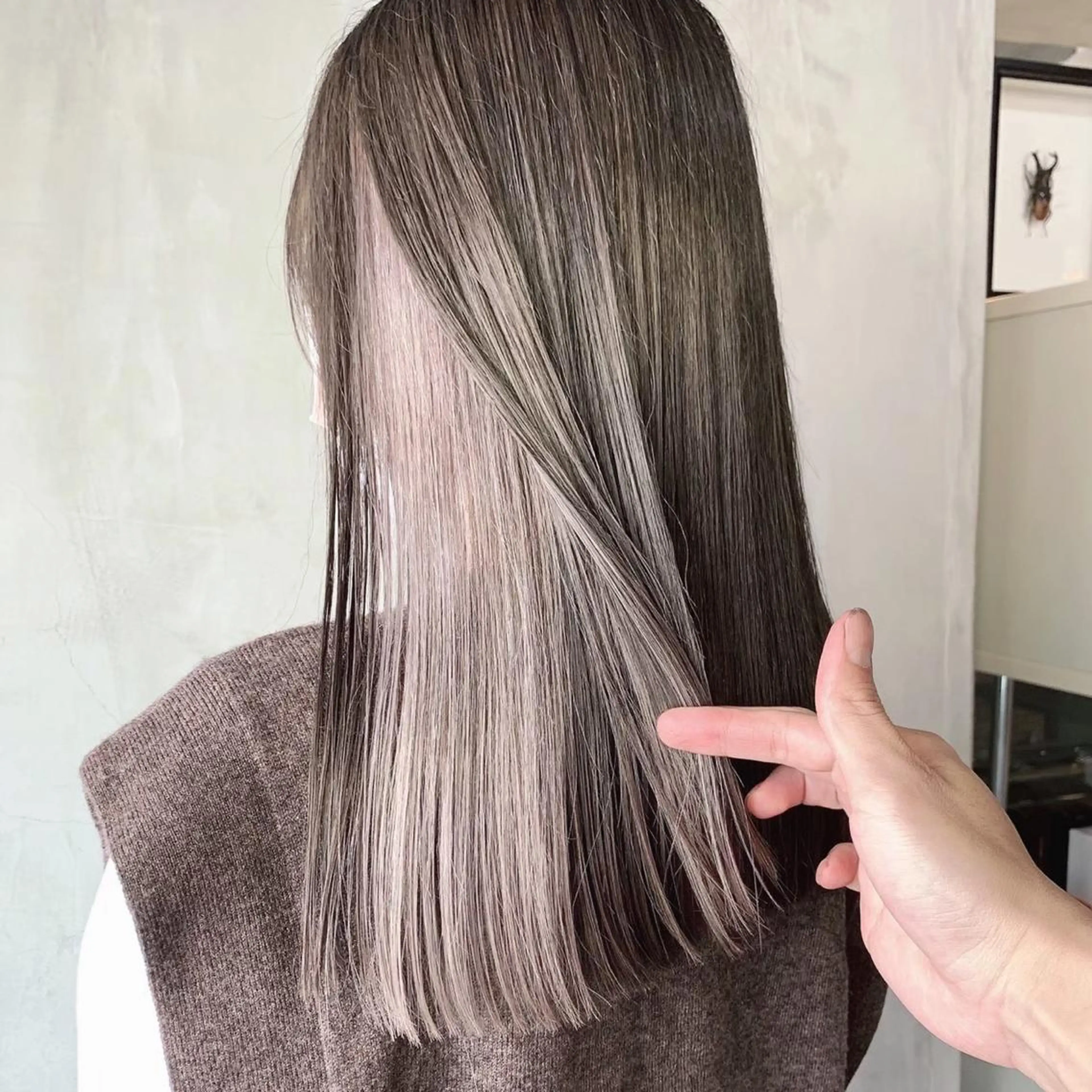 ロング カラー ブリーチ ヘアカラー トリートメント Life salon SAKURAのヘアスタイル