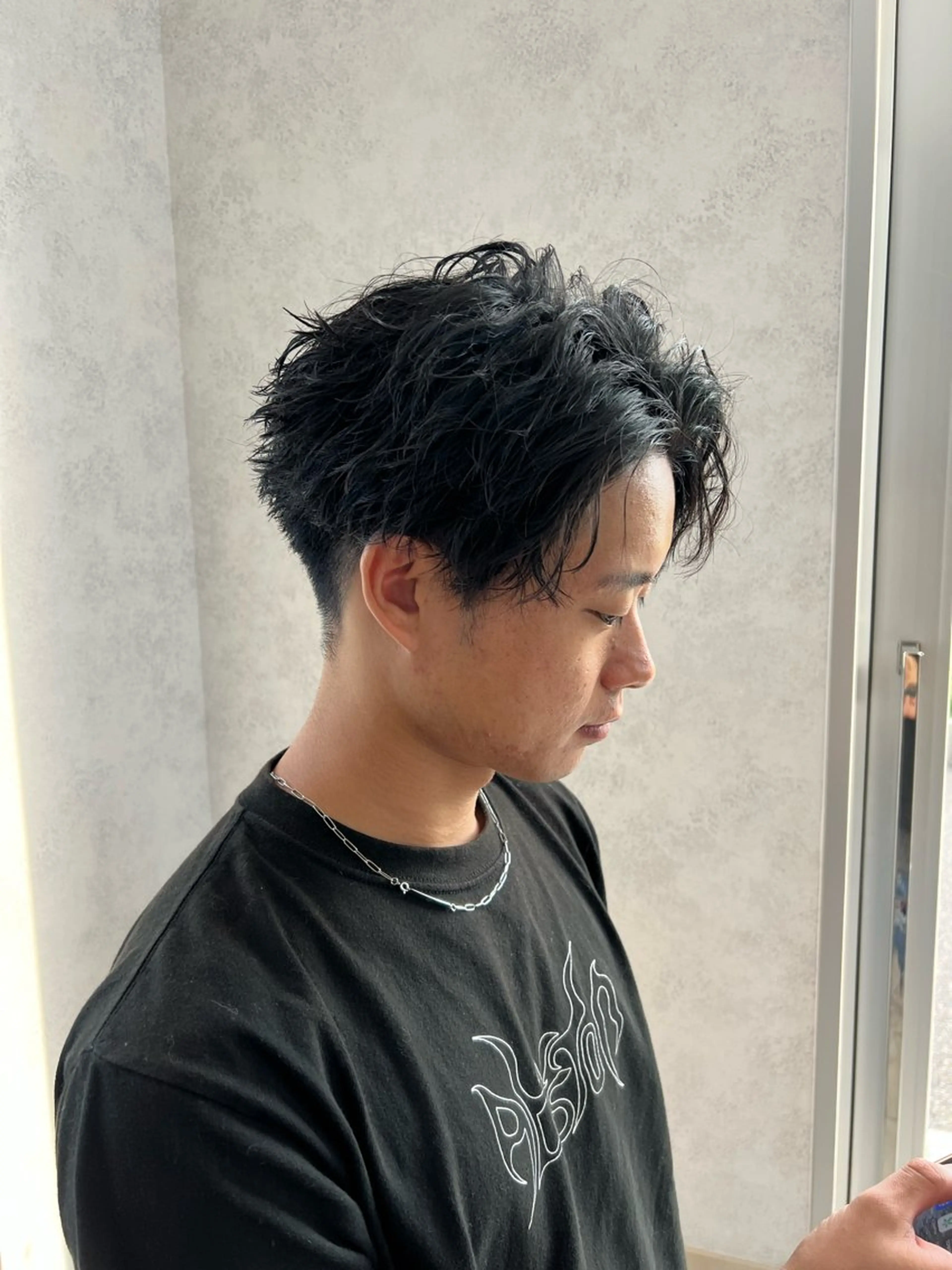 ショート パーマ メンズ カット パーマ トリートメント Oops旧TABOO 早野太郎のヘアスタイル