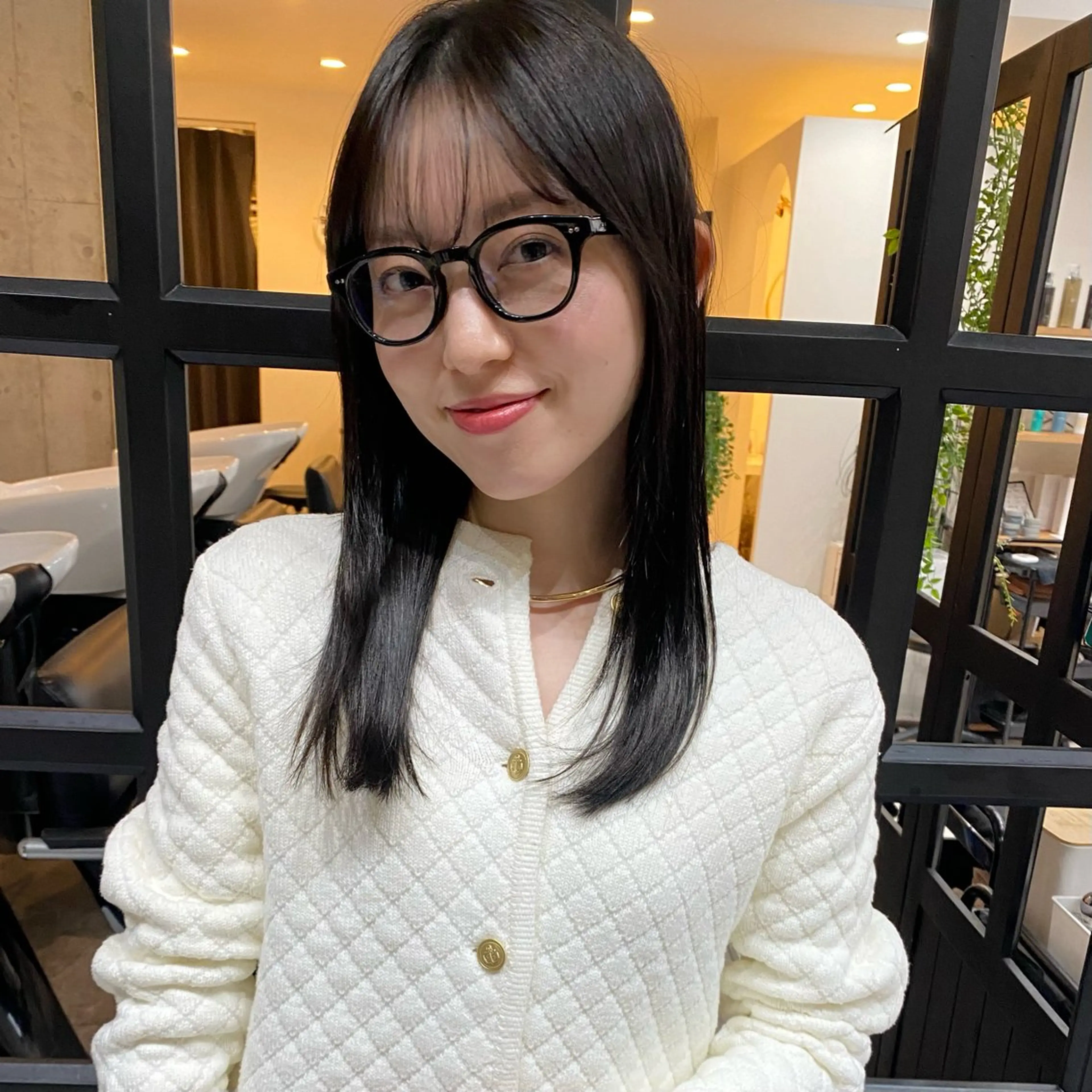 セミロング セミロングパーマ ハイライト 髪質改善 レイヤーカット ショート職人 美容師【KENTA】のヘアスタイル