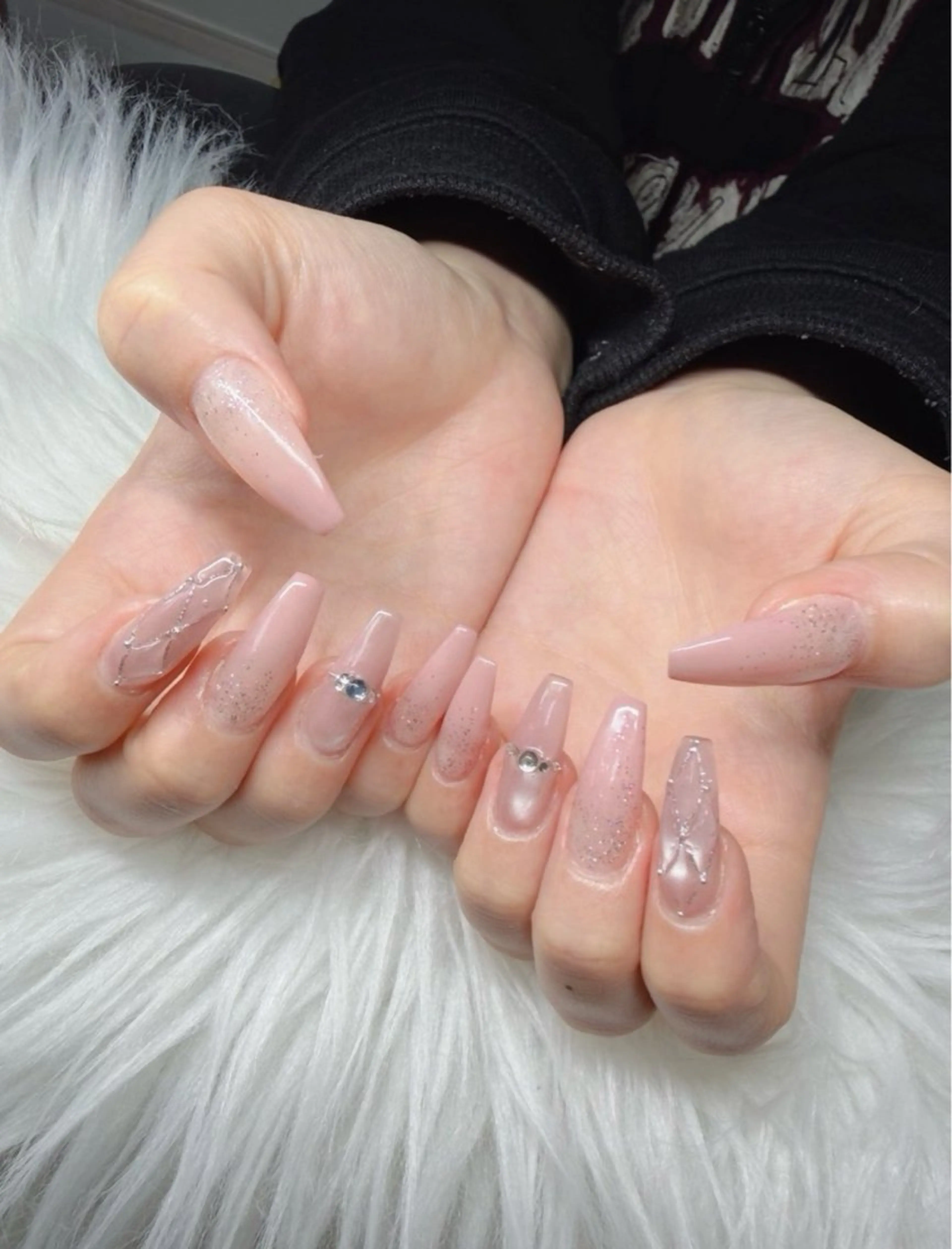 ネイル フレンチネイル グラデーション 韓国ネイル マグネットネイル ミラーネイル ハンドネイル REI nailのネイルデザイン