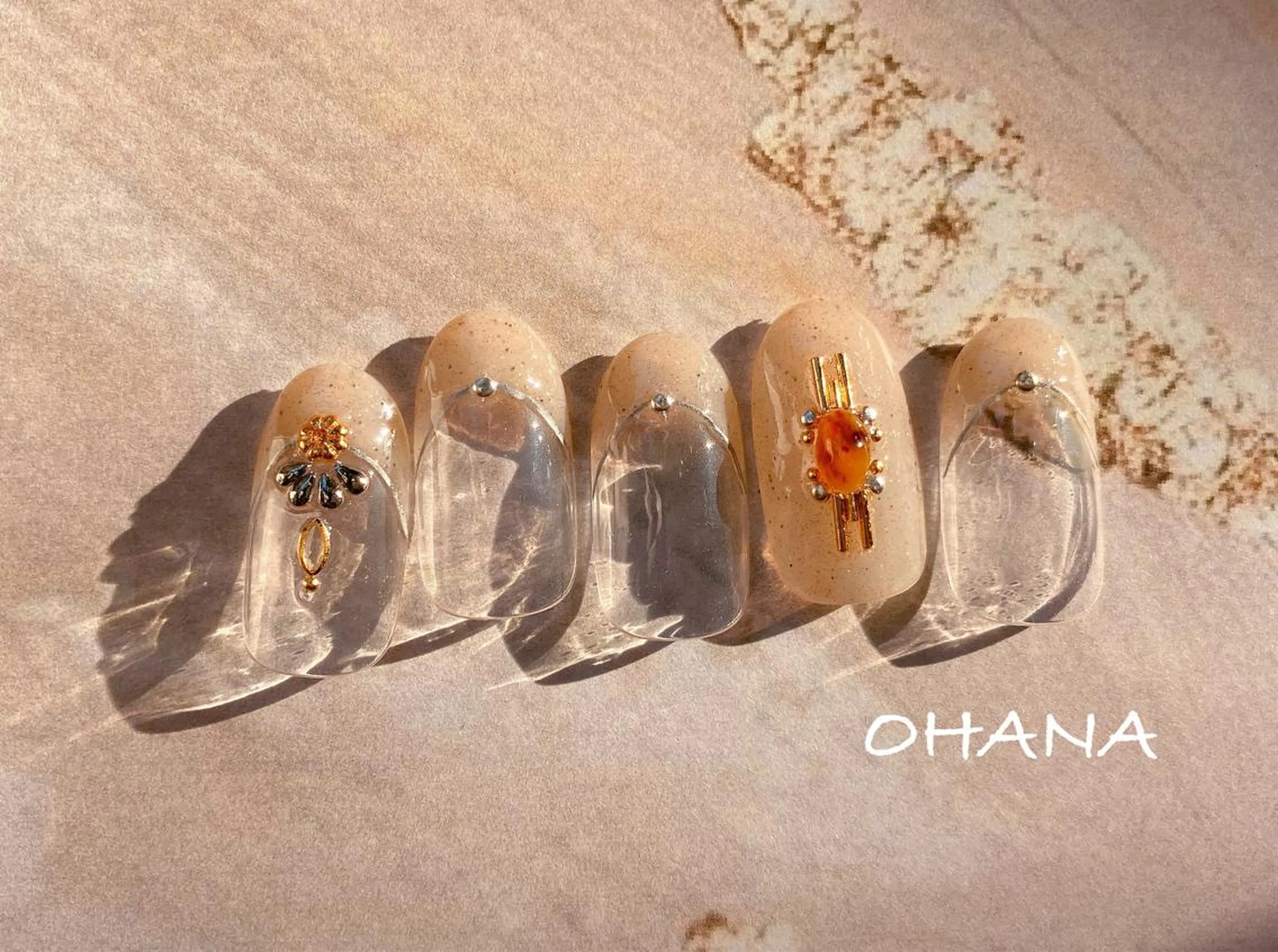 ネイル べっ甲ネイル フットネイル マグネットネイル ミラーネイル ニュアンスネイル nailroom OHANA🌴のネイルデザイン