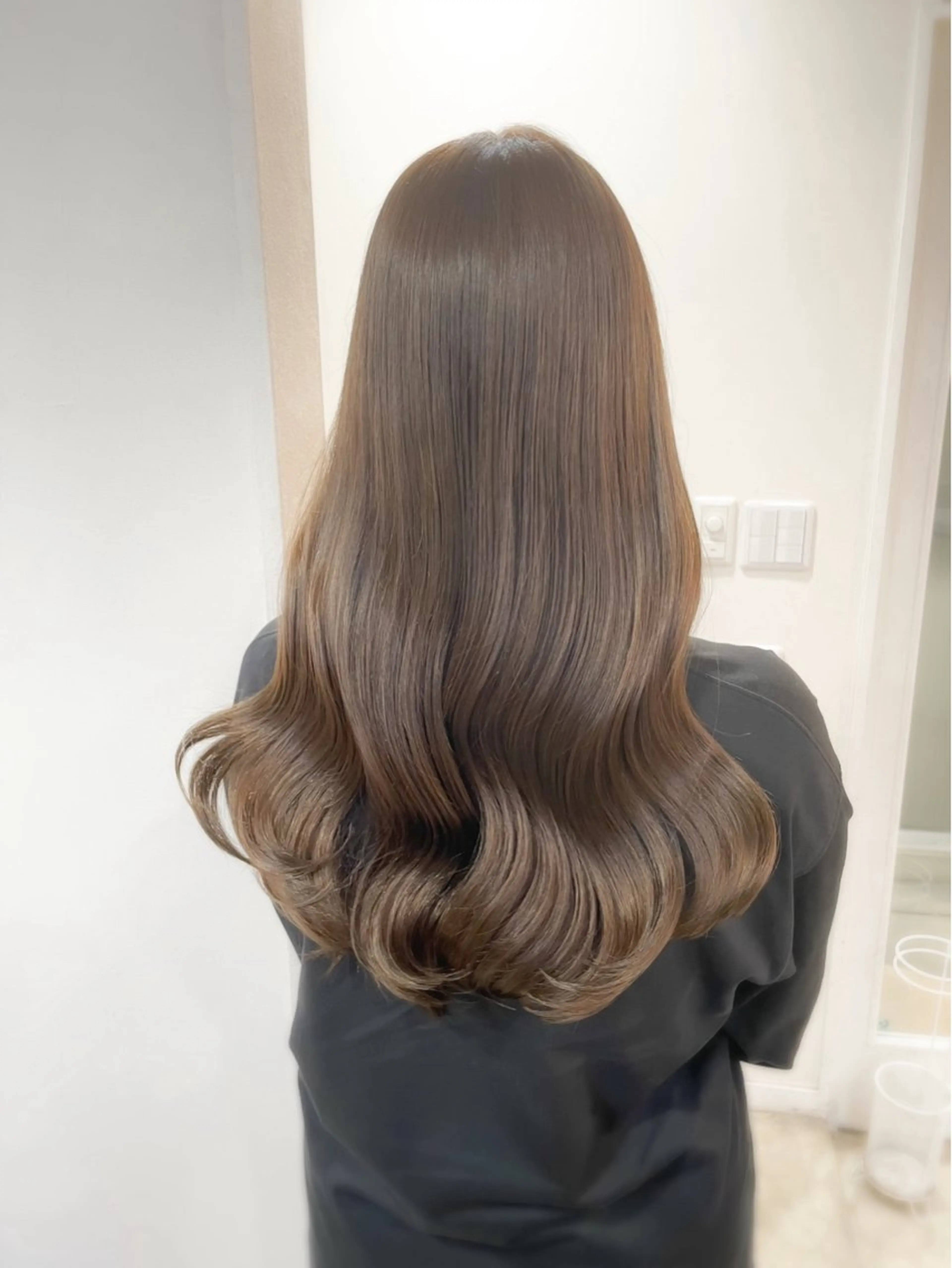 セミロング カラー バレイヤージュ ベージュカラー ブリーチ ケアブリーチ ダブルカラー カット ヘアカラー ミディアム/顔周り/ ベージュ🌼mayuのヘアスタイル