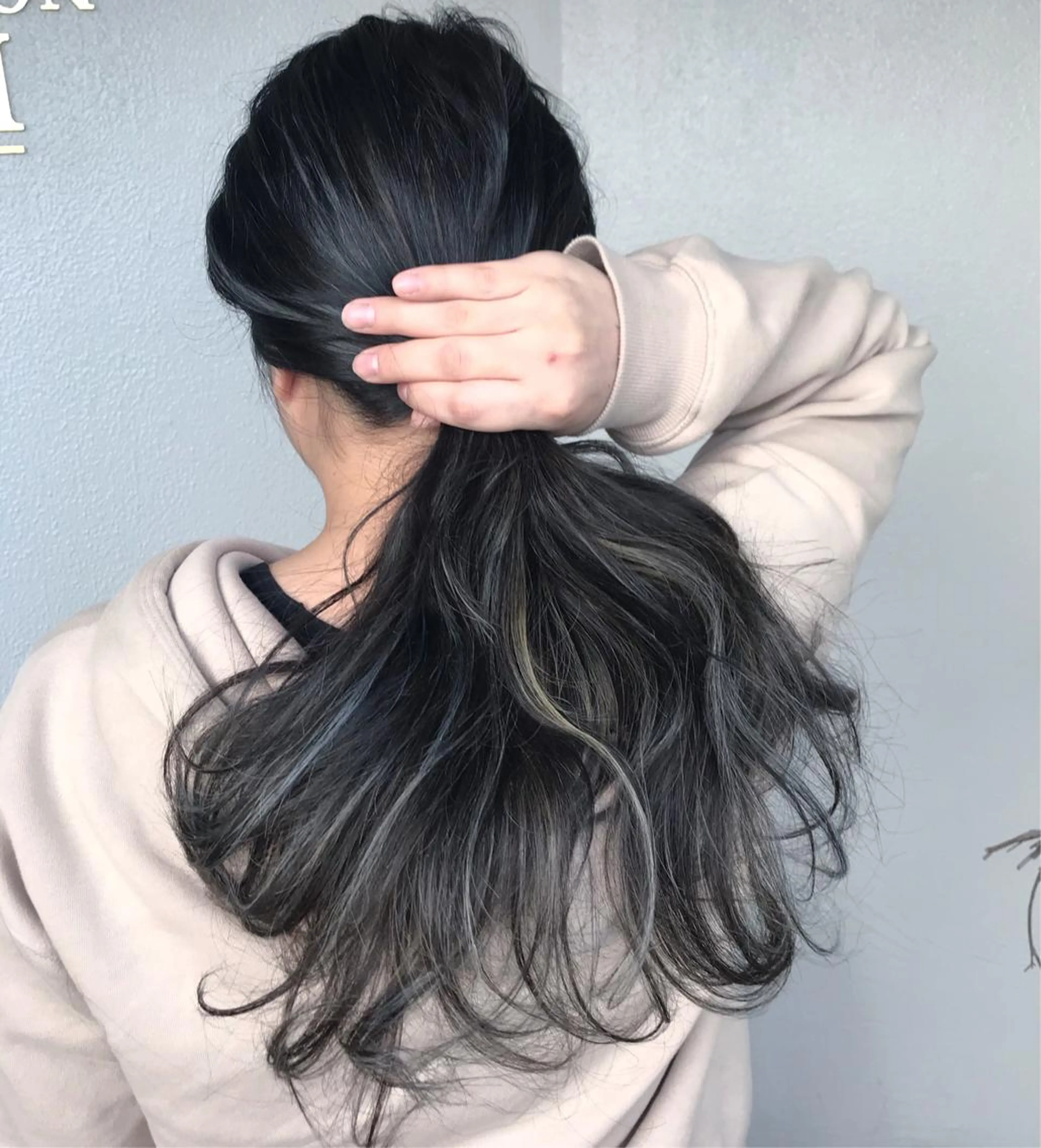 ロング ハイライト 大嶋 宏隆のヘアスタイル