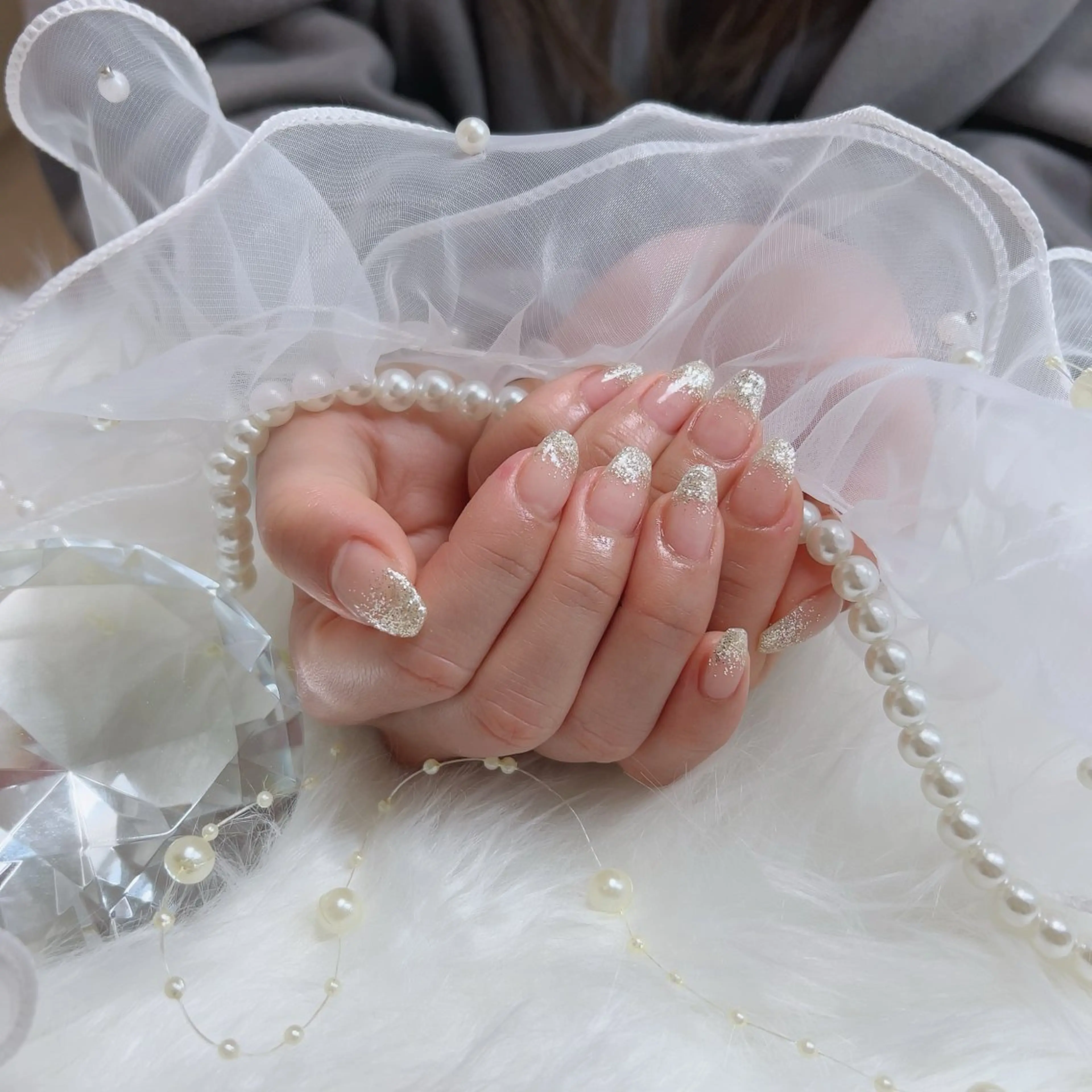 ネイル グラデーション ラメ(グリッター) ラメグラデーション Nail salon suuのネイルデザイン