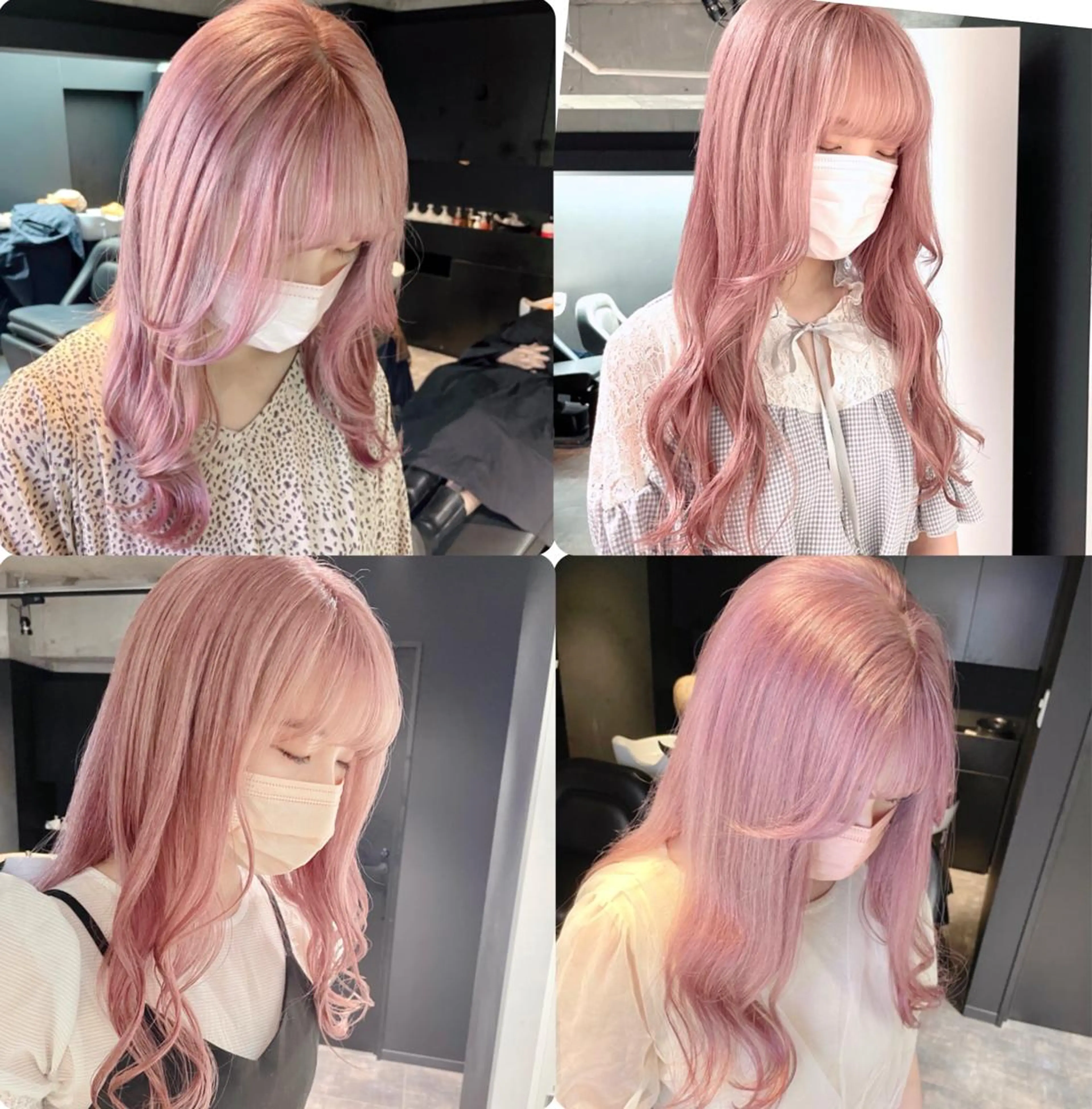 ロング カラー ピンクカラー ヘアカラー トリートメント ✨ハイトーン✨ 濱田知孝のヘアスタイル