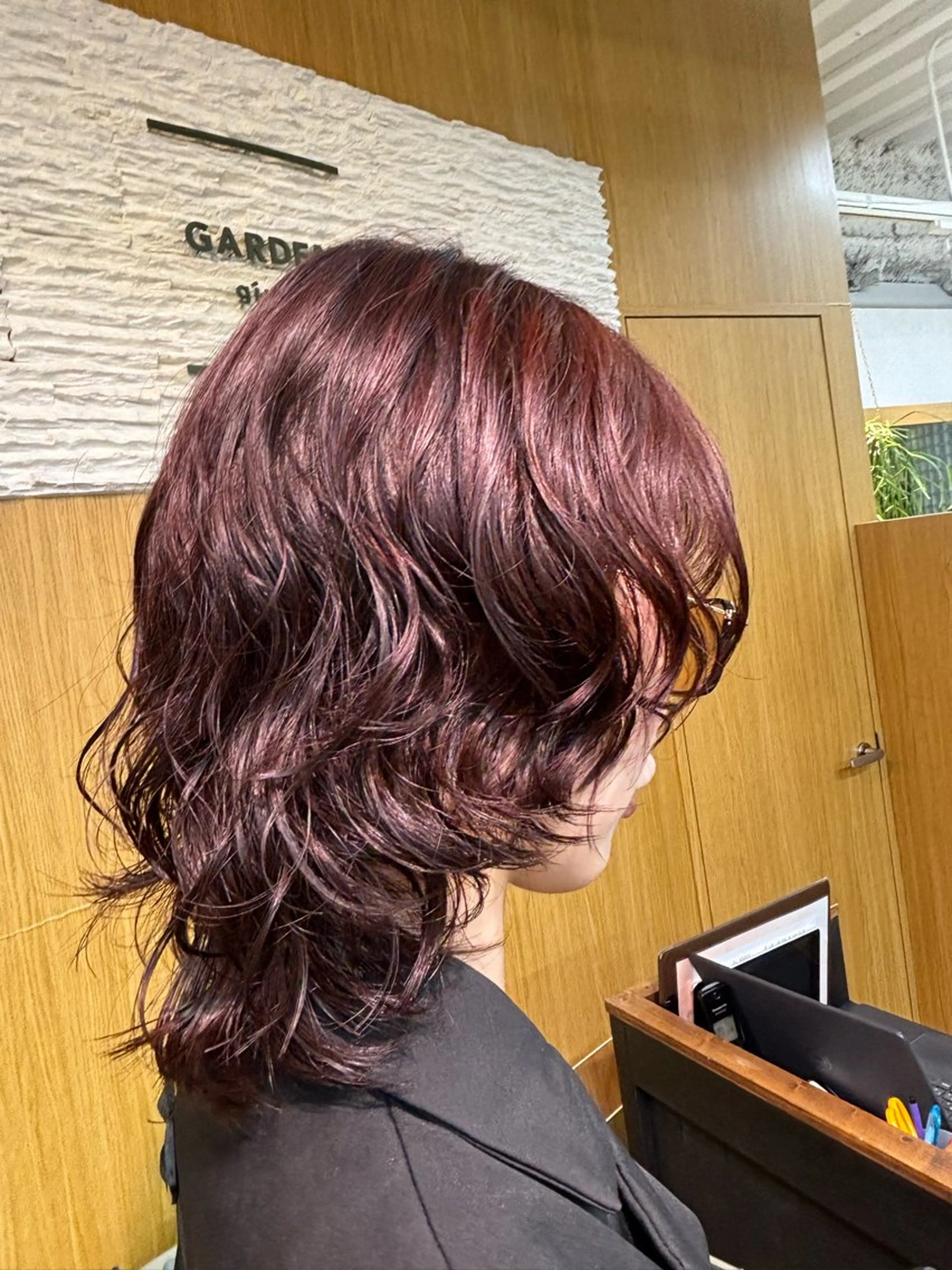 パーマ ウルフカット カット パーマ トリートメント ボブ/ミディアム 親しみやすさ/さくらのヘアスタイル