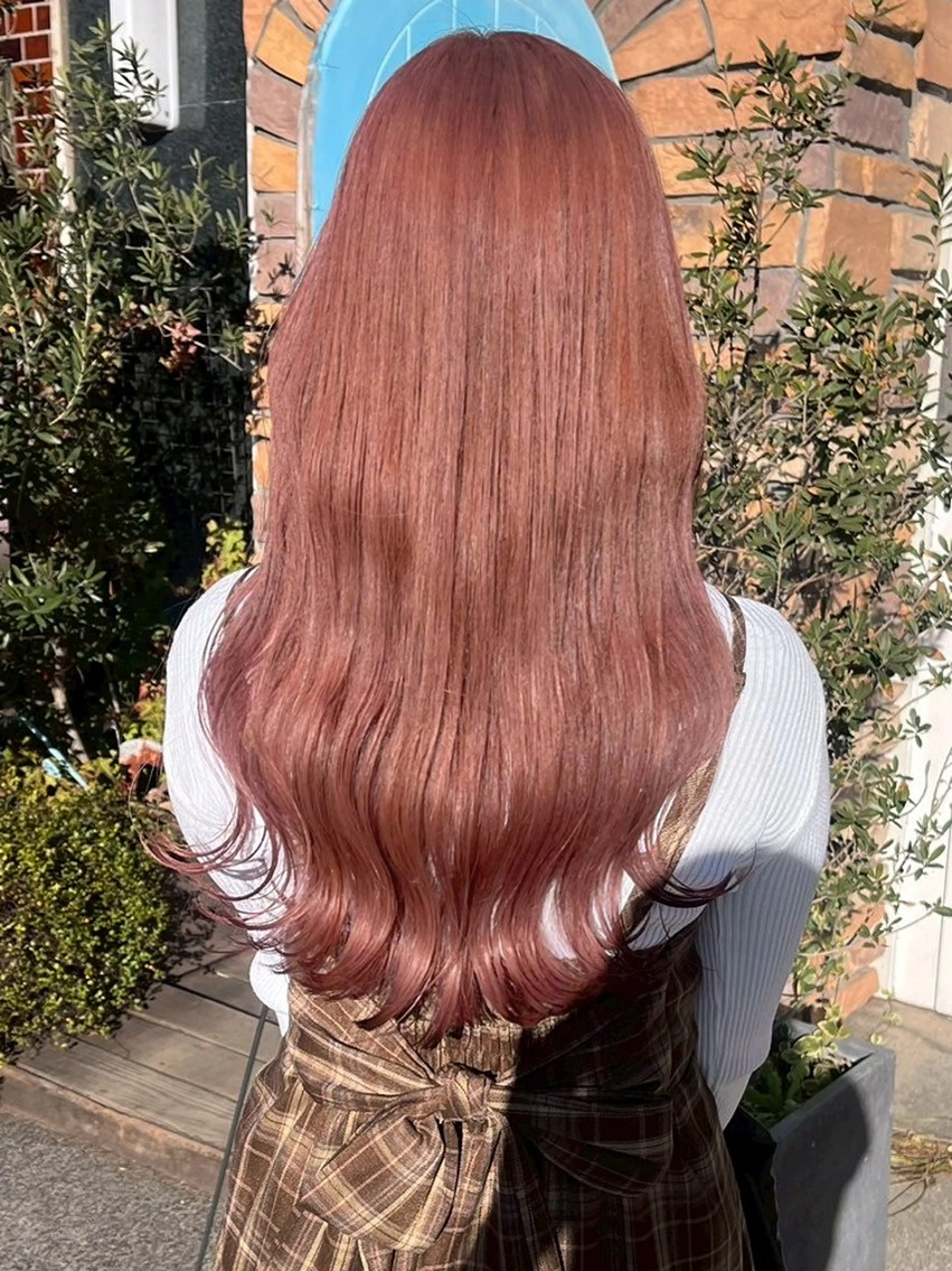 ロング カラー ベージュカラー ピンクカラー ピンクベージュ カット ヘアカラー トリートメント 透明感カラー/パーマ 🌀アオノのヘアスタイル