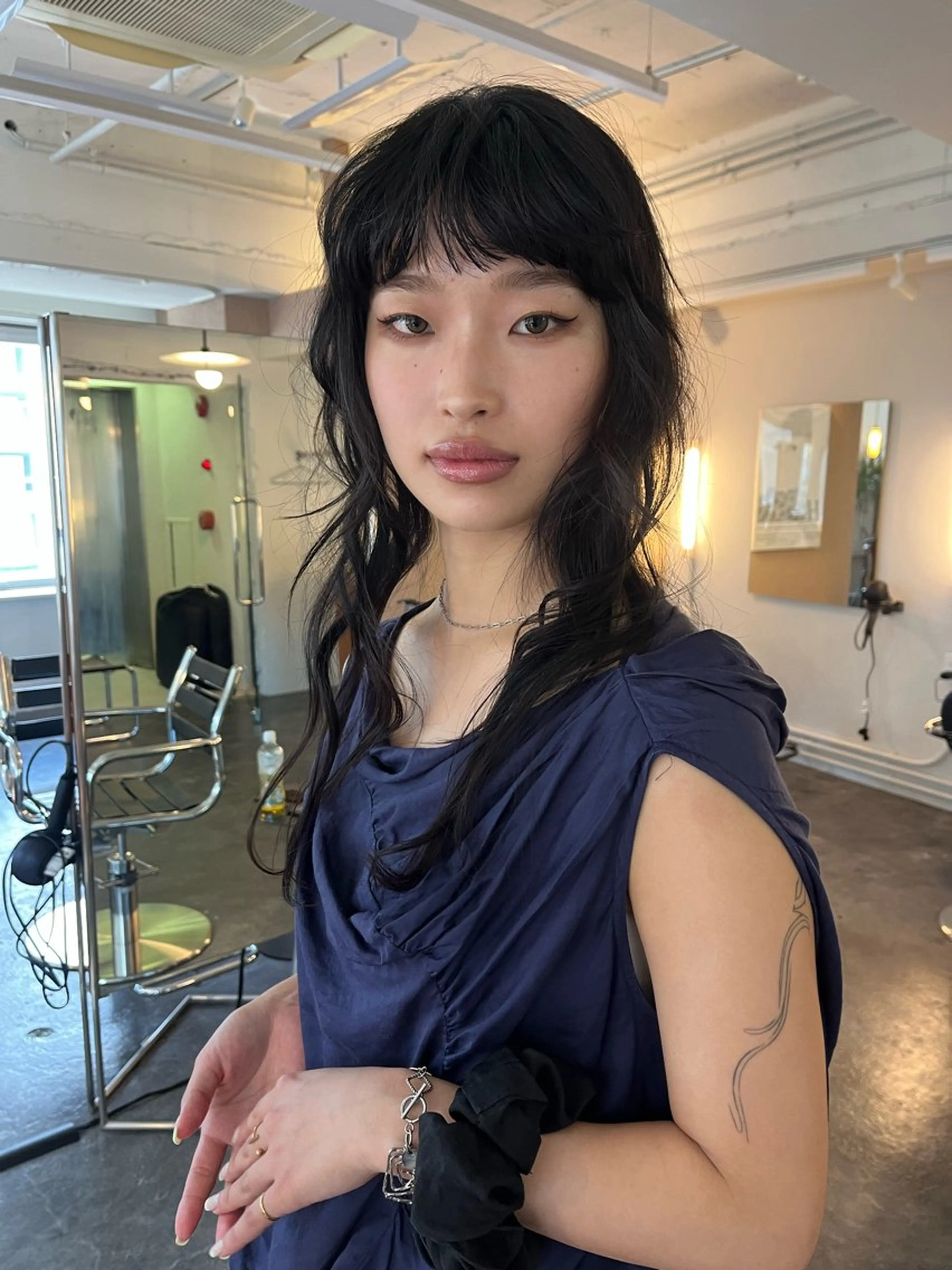 ロング レイヤー/ケアパーマ /ニュアンス/モードのヘアスタイル