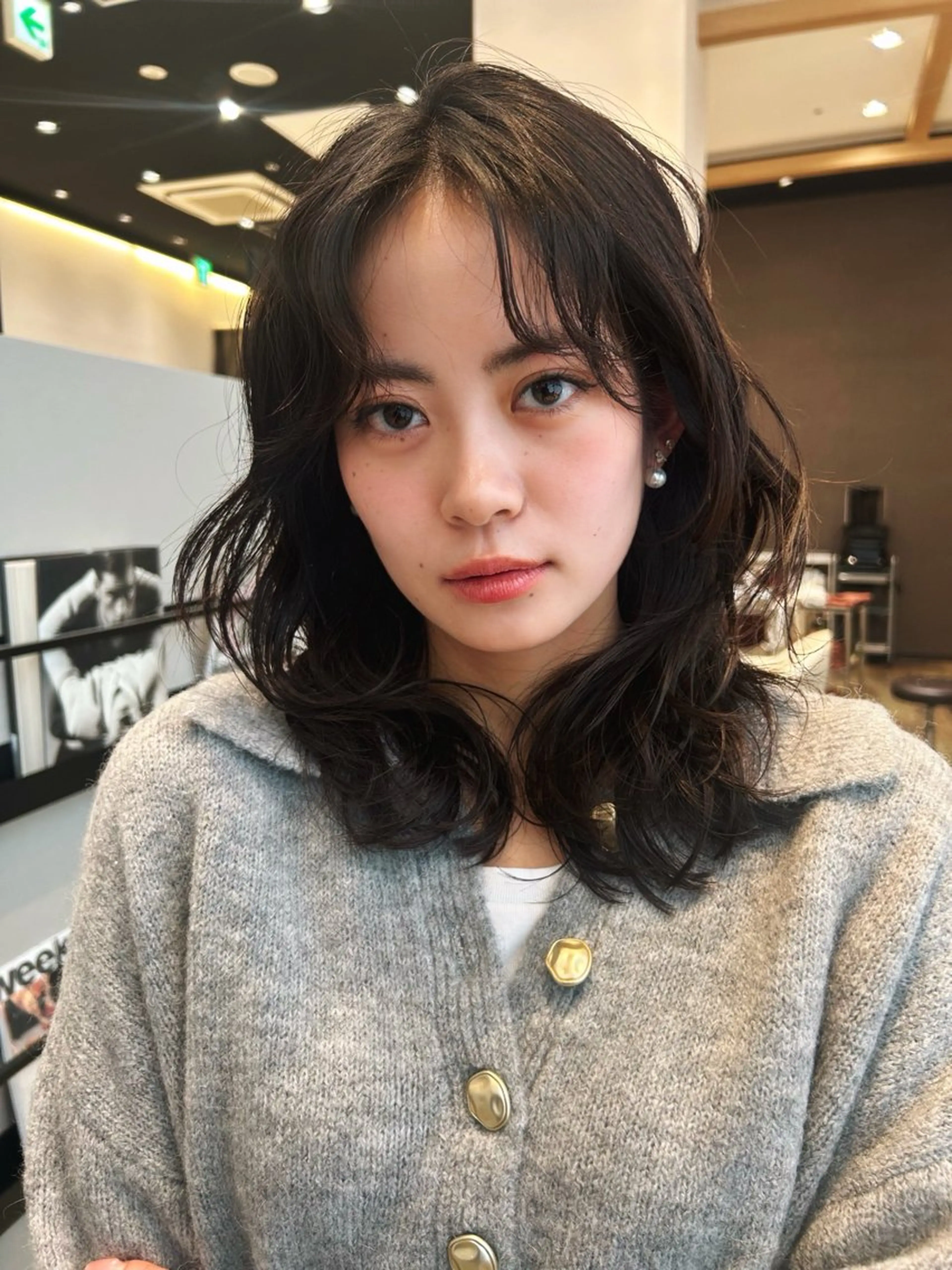 セミロング パーマ セミロングパーマ カット パーマ k-two☁あべの/ 艶感カラー/Touaのヘアスタイル