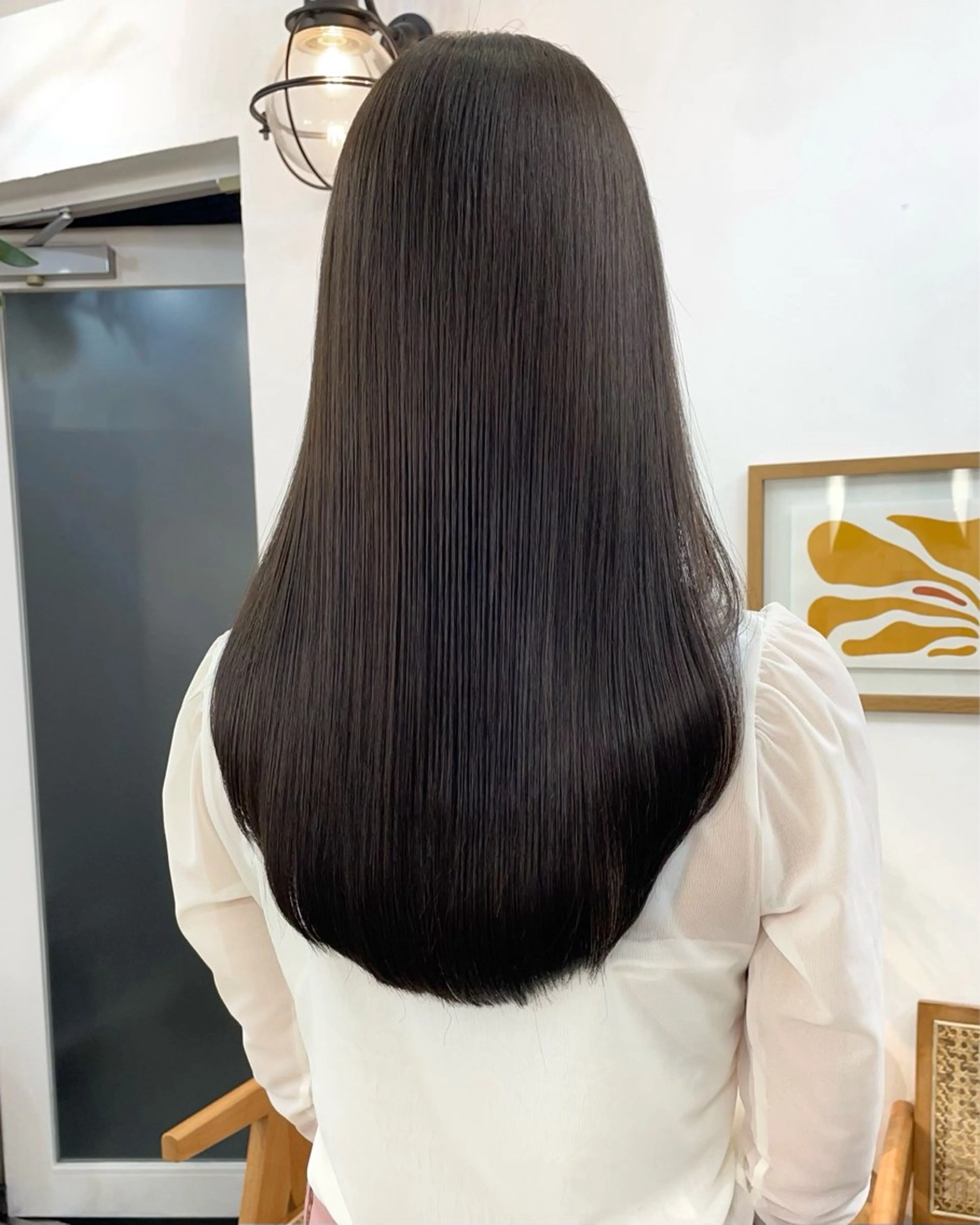 ロング カラー ブリーチ ダブルカラー グレージュ ブリーチなしカラー オリーブグレージュ カット ヘアカラー ✨髪質改善✨原宿 えのもと　はなのヘアスタイル