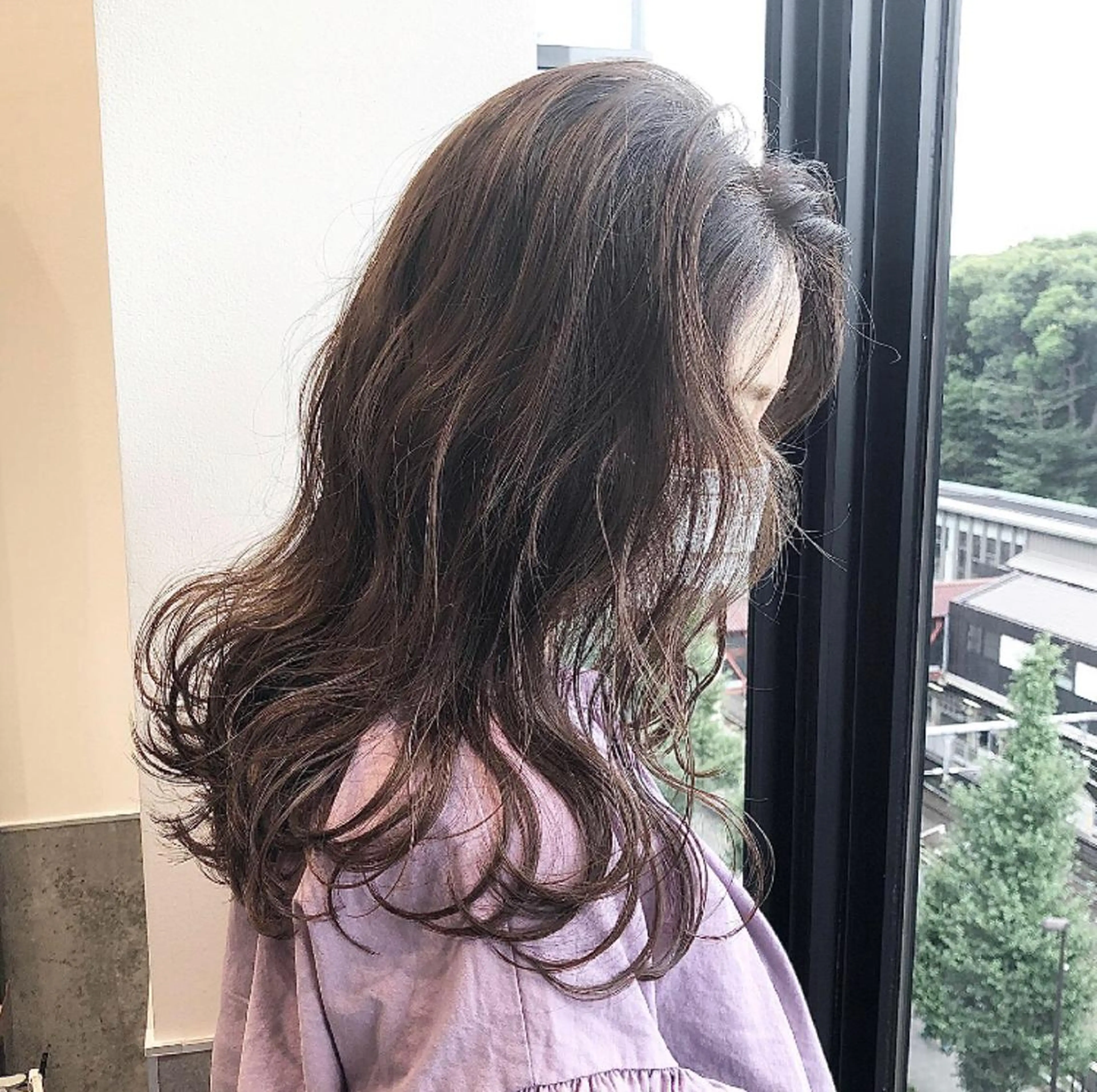 セミロング カラー パーマ ヘアアレンジ メンズ キッズ メンズブリーチ メンズハイトーン メンズ韓国風 波巻きパーマ ベージュカラー stylist 🌸 kana.のヘアスタイル