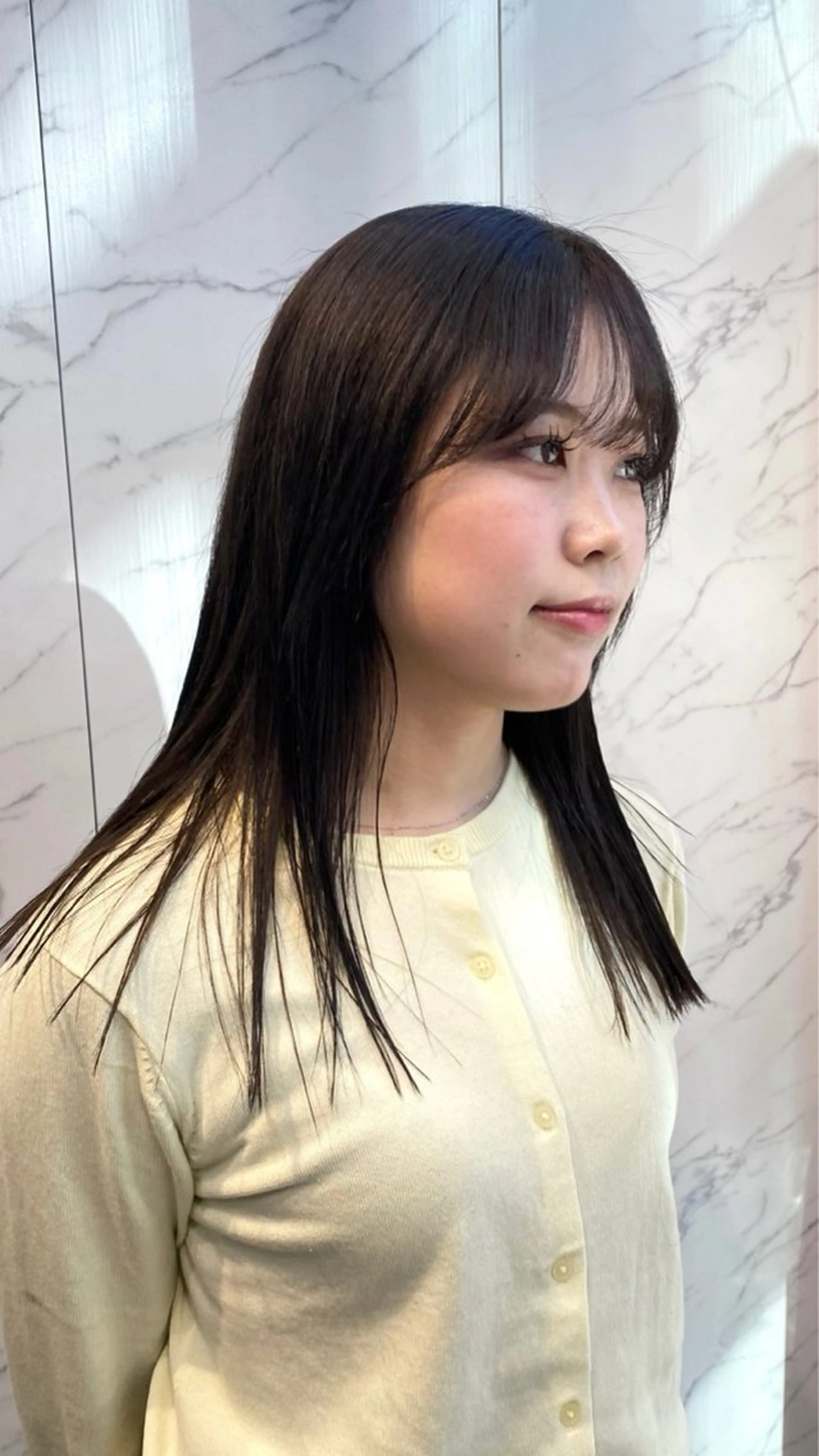 ロング カット 縮毛矯正 マツザキ マナトのヘアスタイル