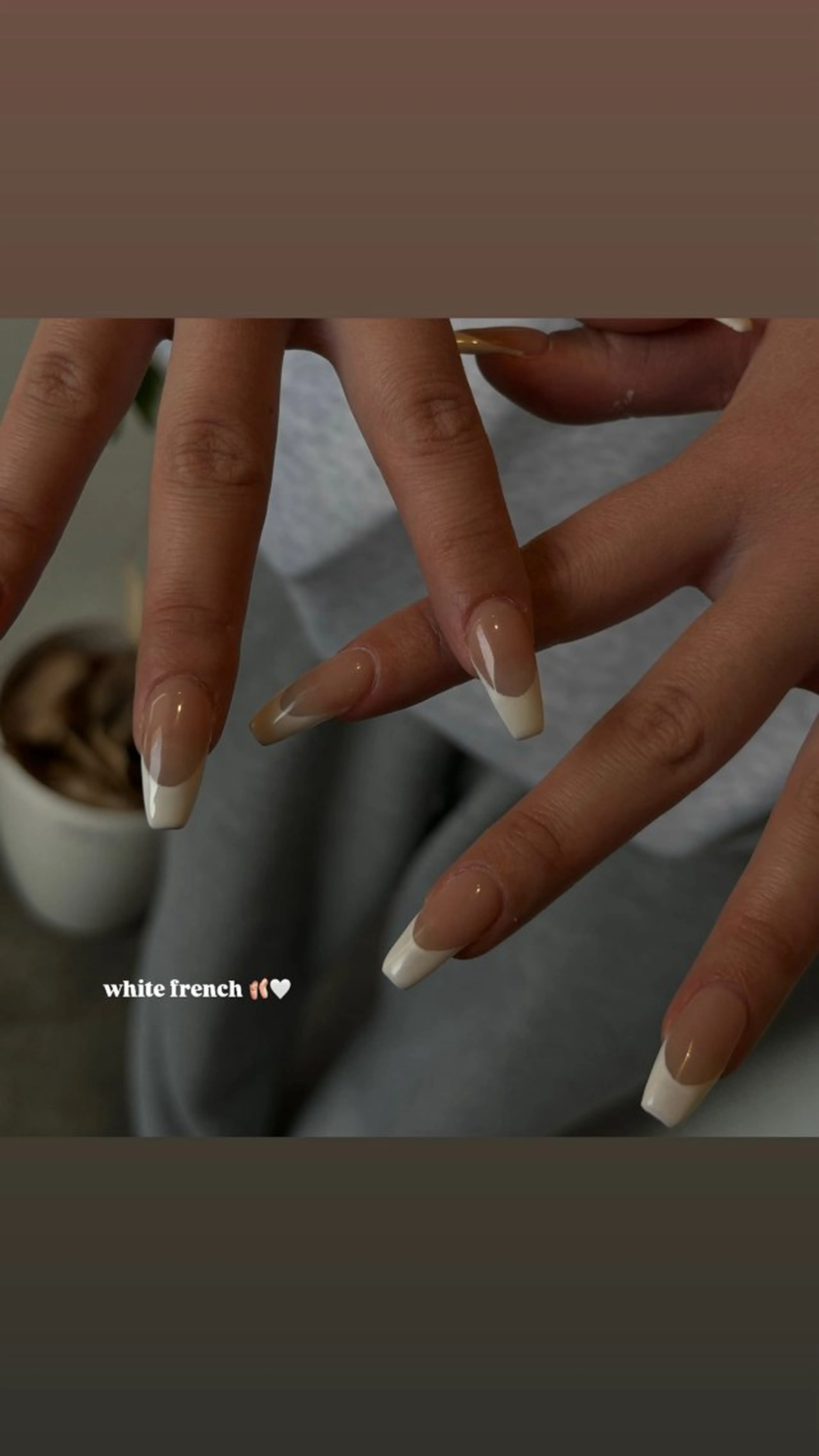 ネイル フレンチネイル ホワイト 蓮見 空楽のネイルデザイン