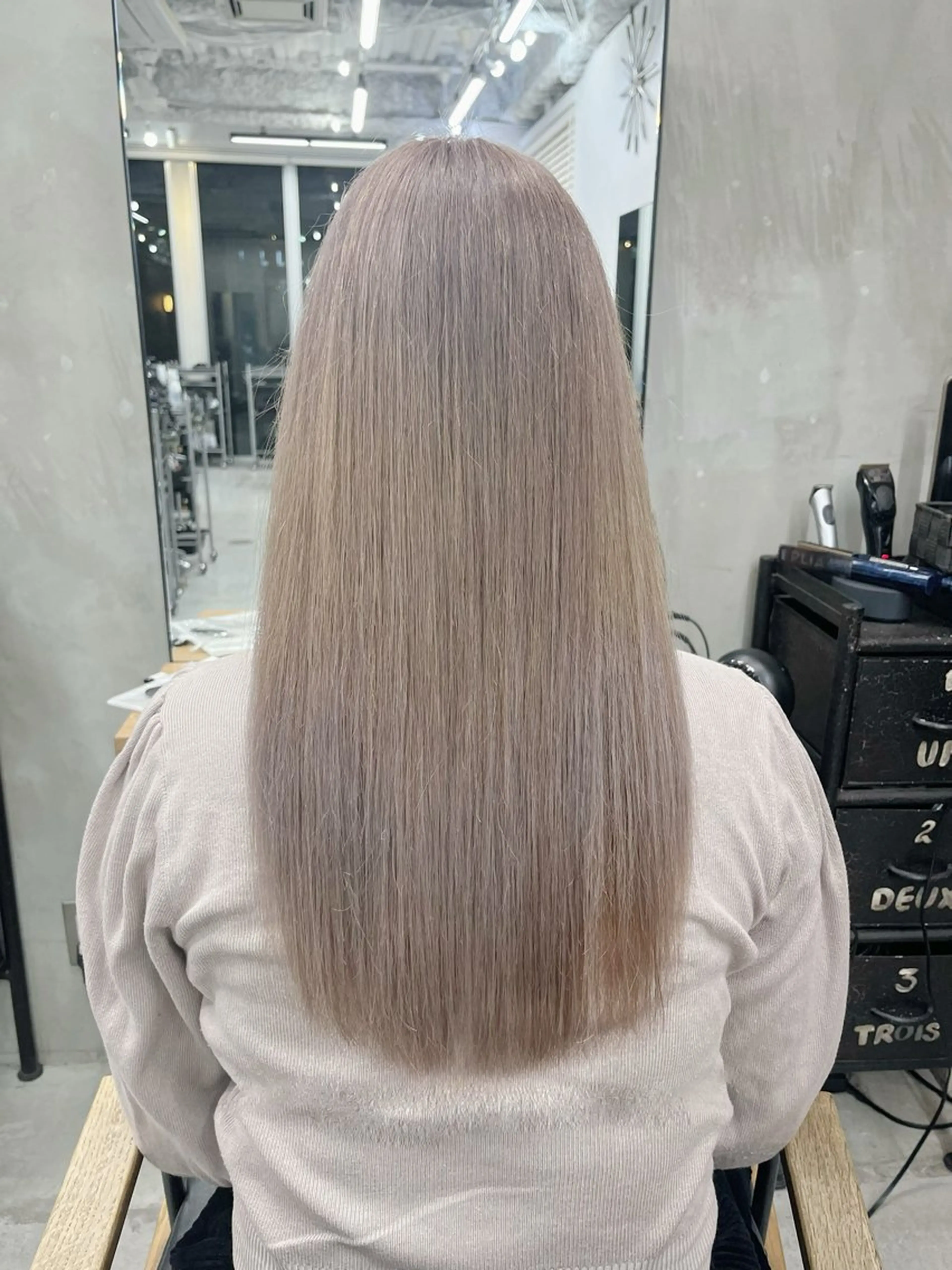 ロング カラー ヘアアレンジ ベージュカラー ホワイトベージュ 🫧透明感カラー/ ナルハ🫧のヘアスタイル