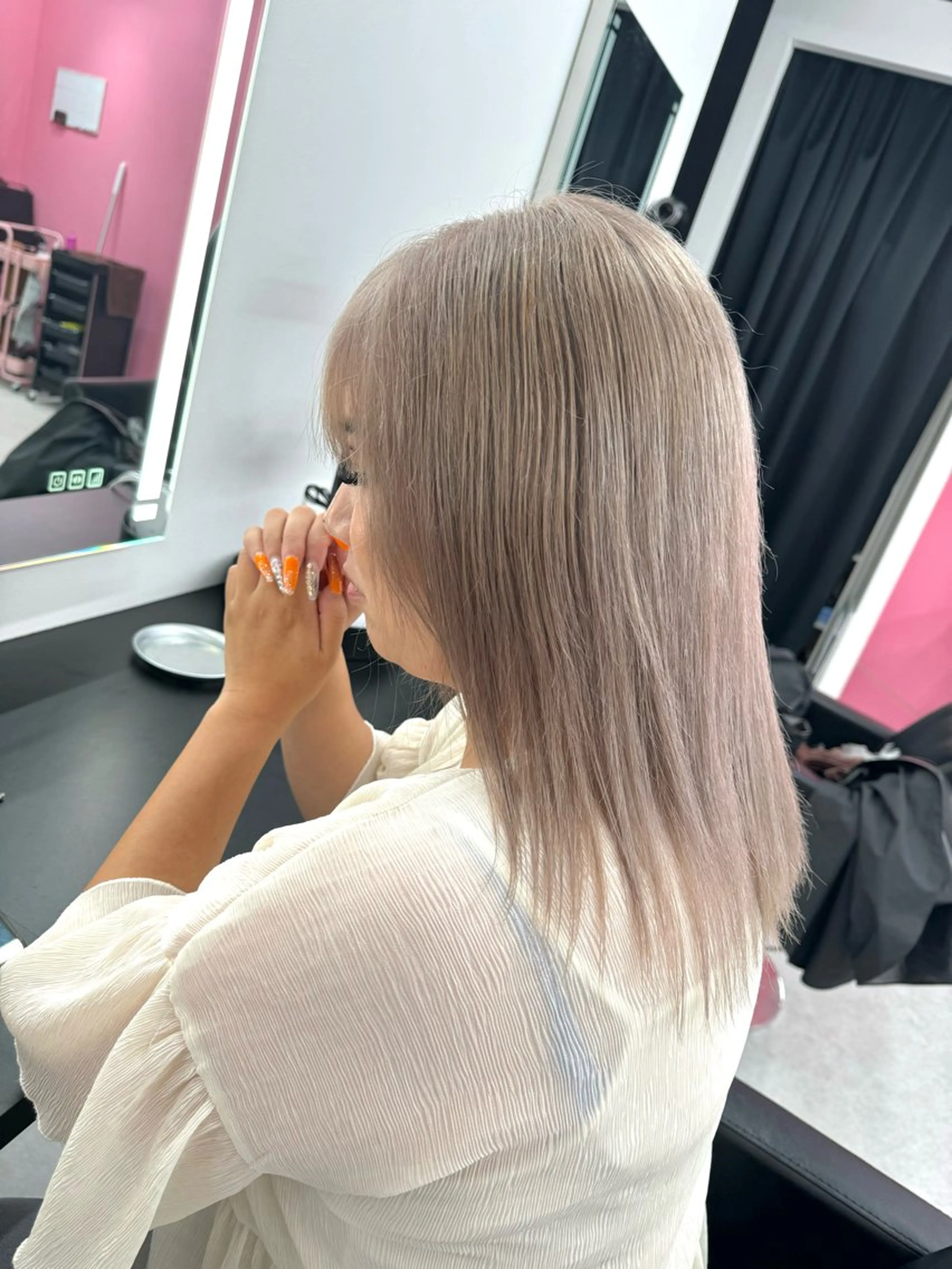 ミディアム カラー ブリーチカラー💖 rukaのヘアスタイル