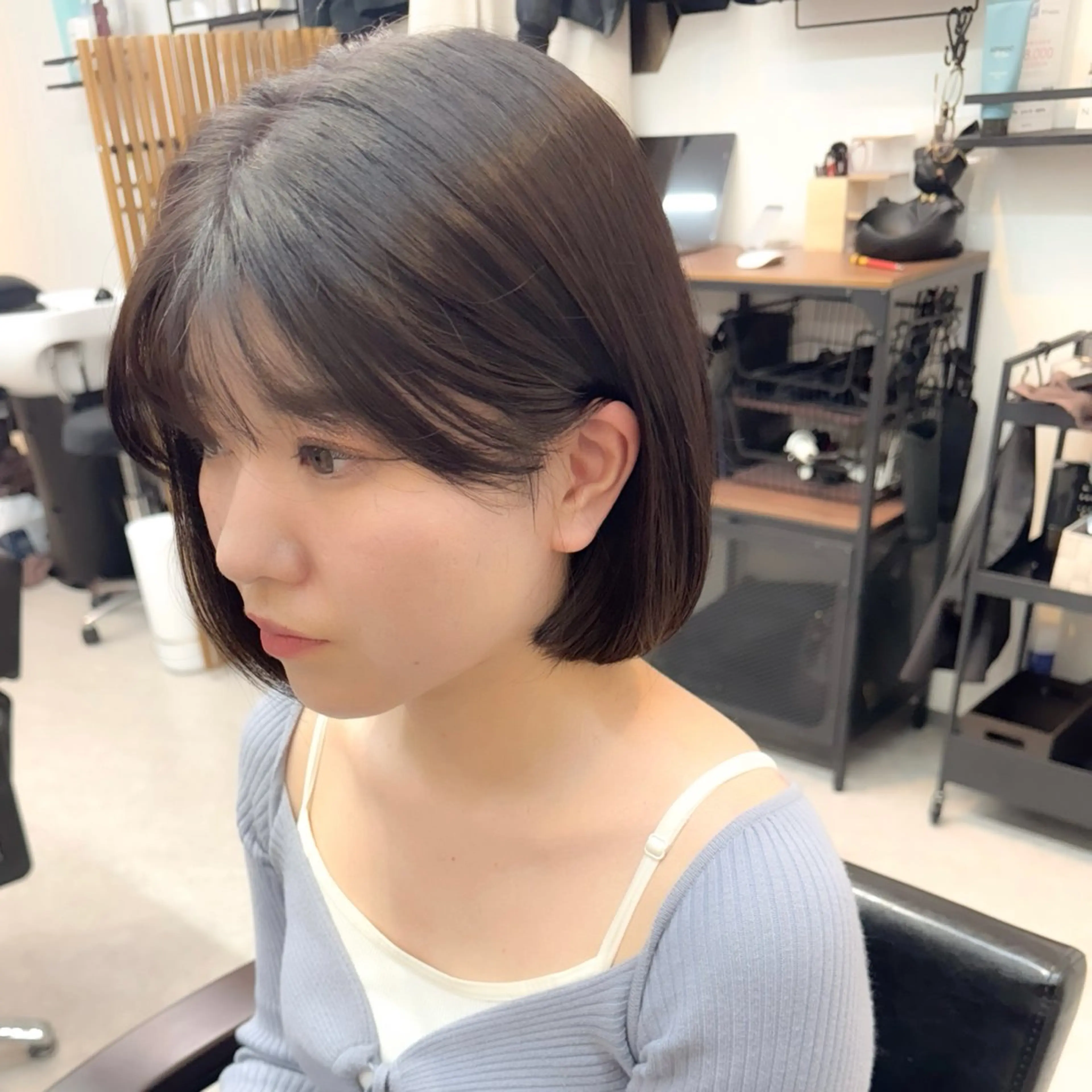 ショート 髪質改善 トリートメント たぴ。ぱつっとボブ/ つや髪🍒髪質改善のヘアスタイル