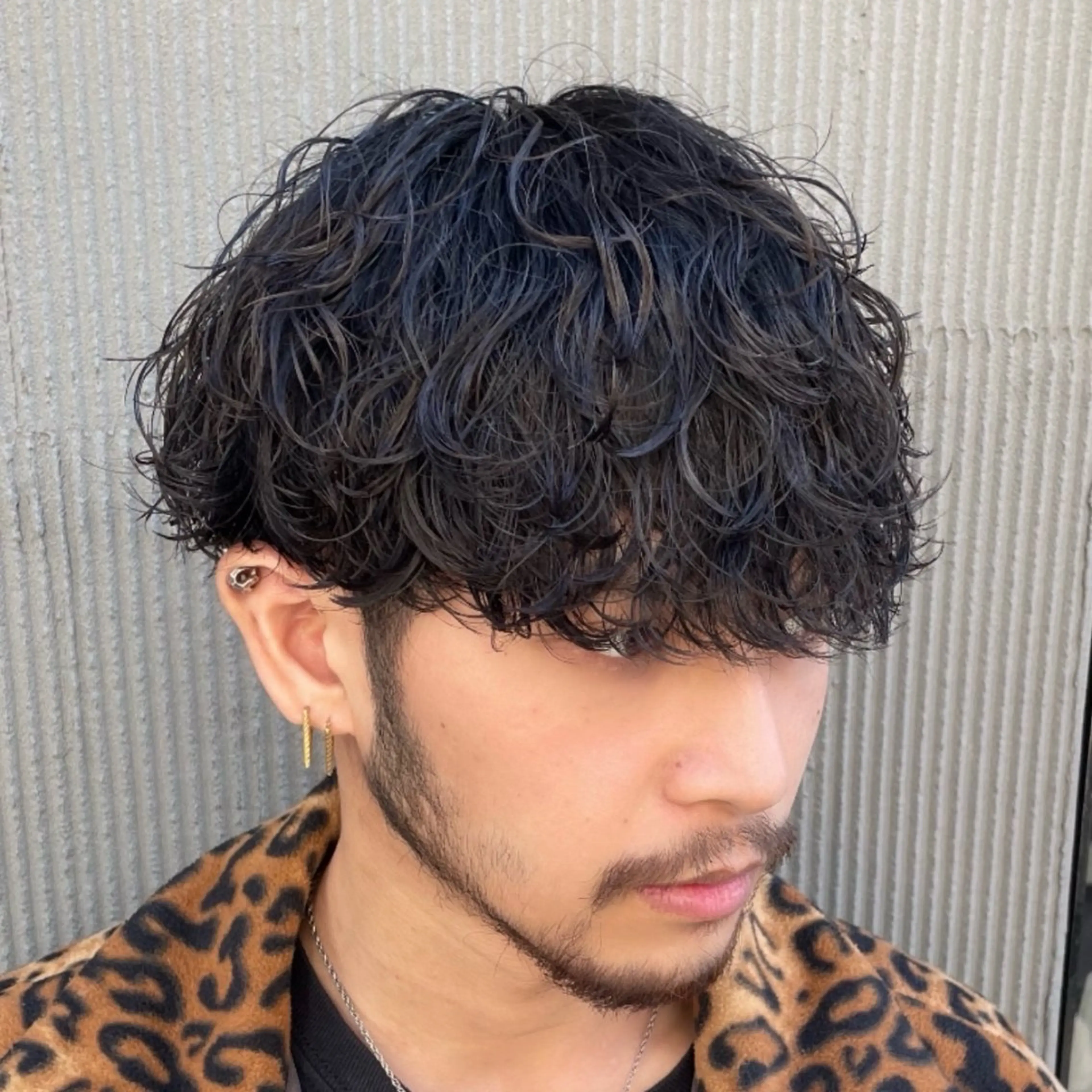 ミディアム パーマ ヘアアレンジ メンズ fifth 石川 凪のヘアスタイル