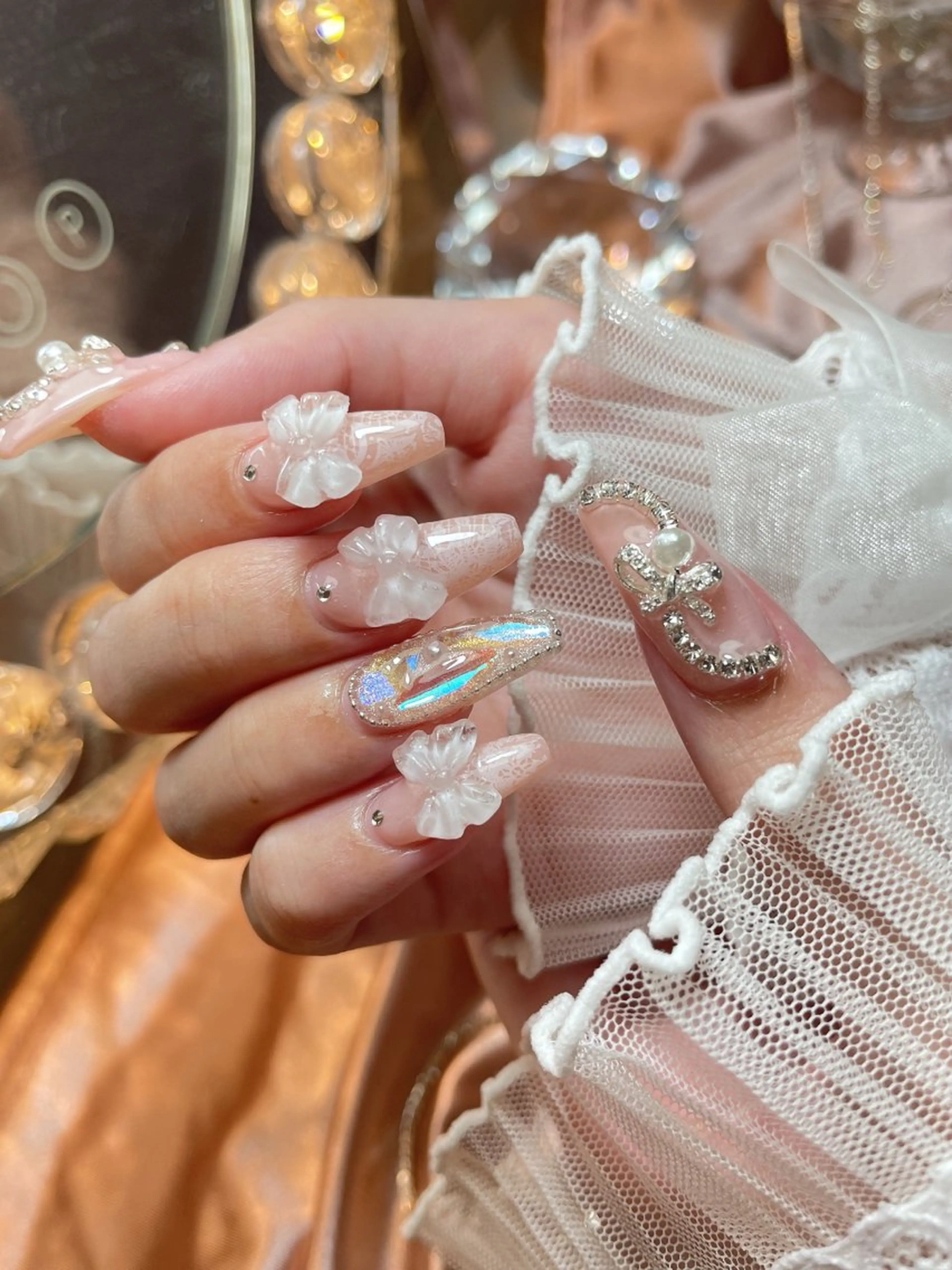 ネイル 23時まで❤︎韓国、 ワンホンネイルのネイルデザイン