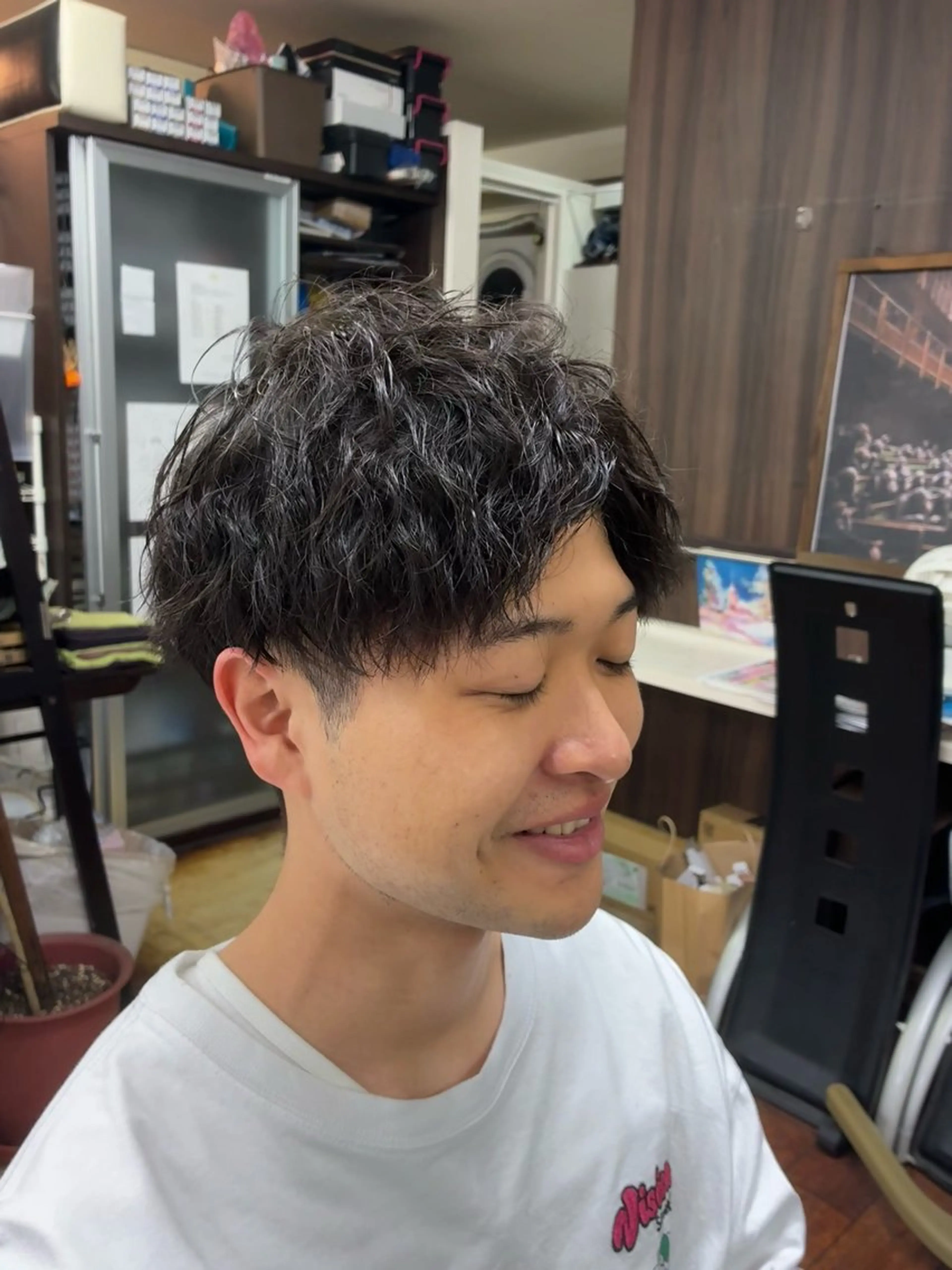 ショート パーマ メンズ 川口 泰征のヘアスタイル