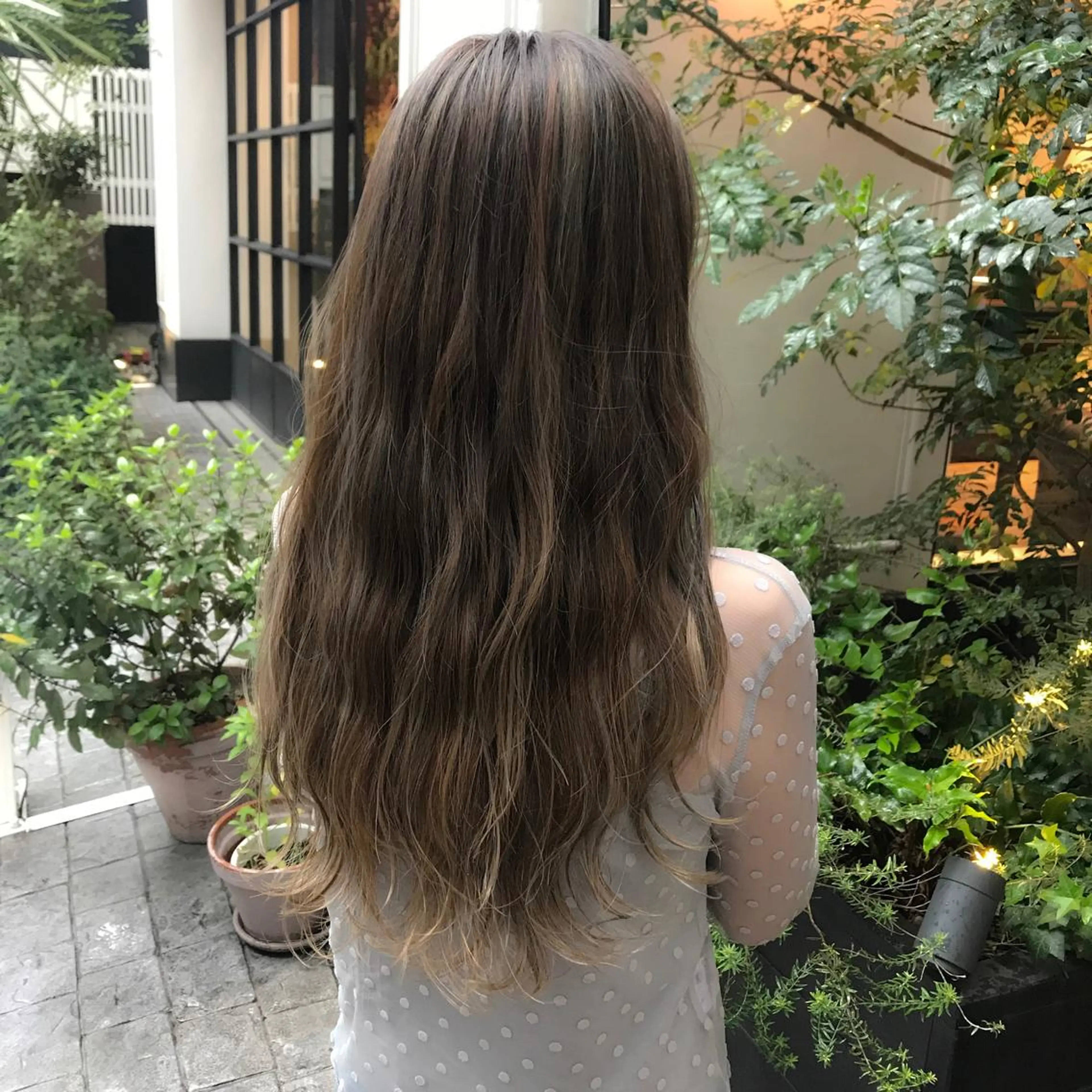 ロング ハイライト ヘアカラー トリートメント LOMA🇰🇷 銀座クボタのヘアスタイル