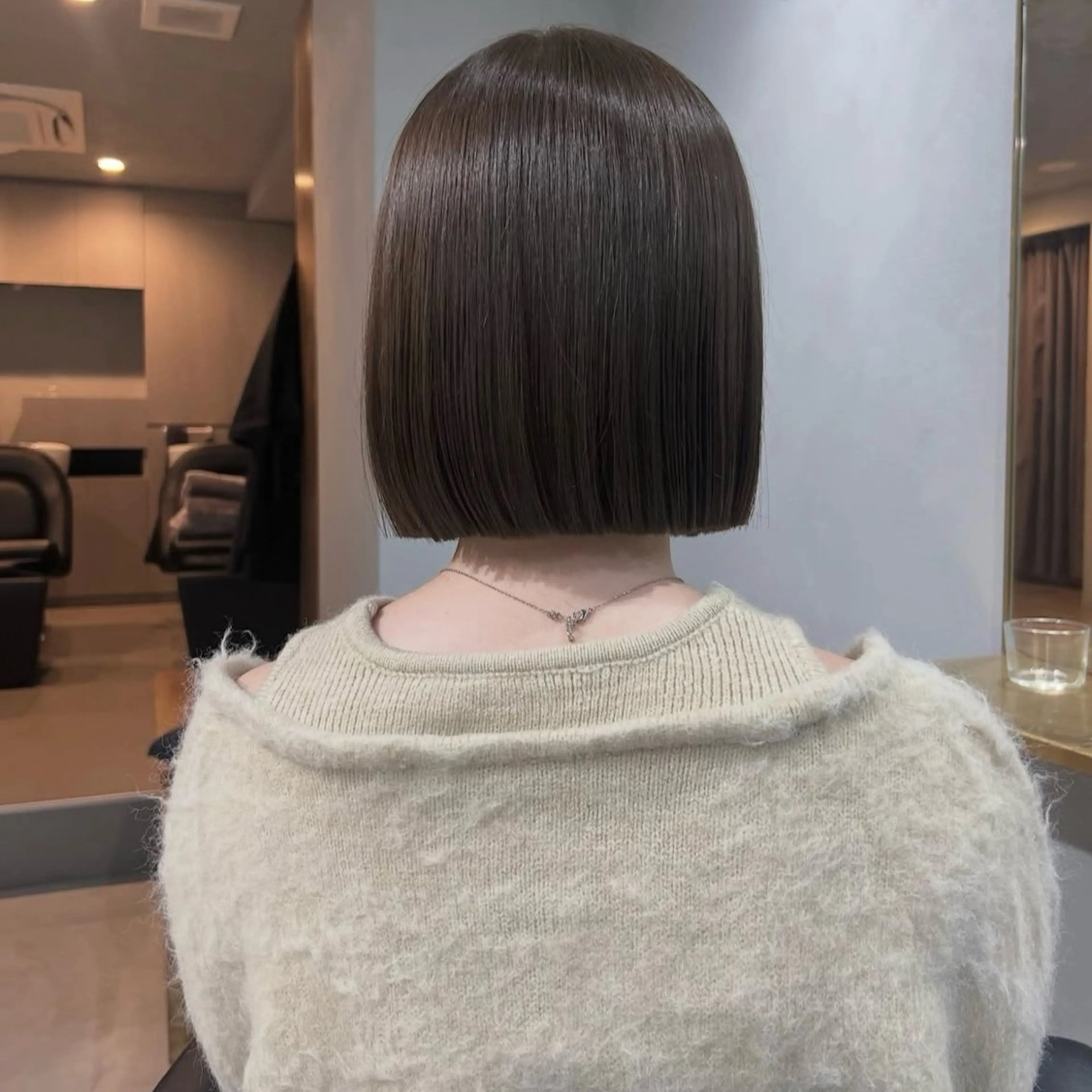 ミディアム カラー カット ヘアカラー トリートメント akane/ボブ /オリーブベージュのヘアスタイル