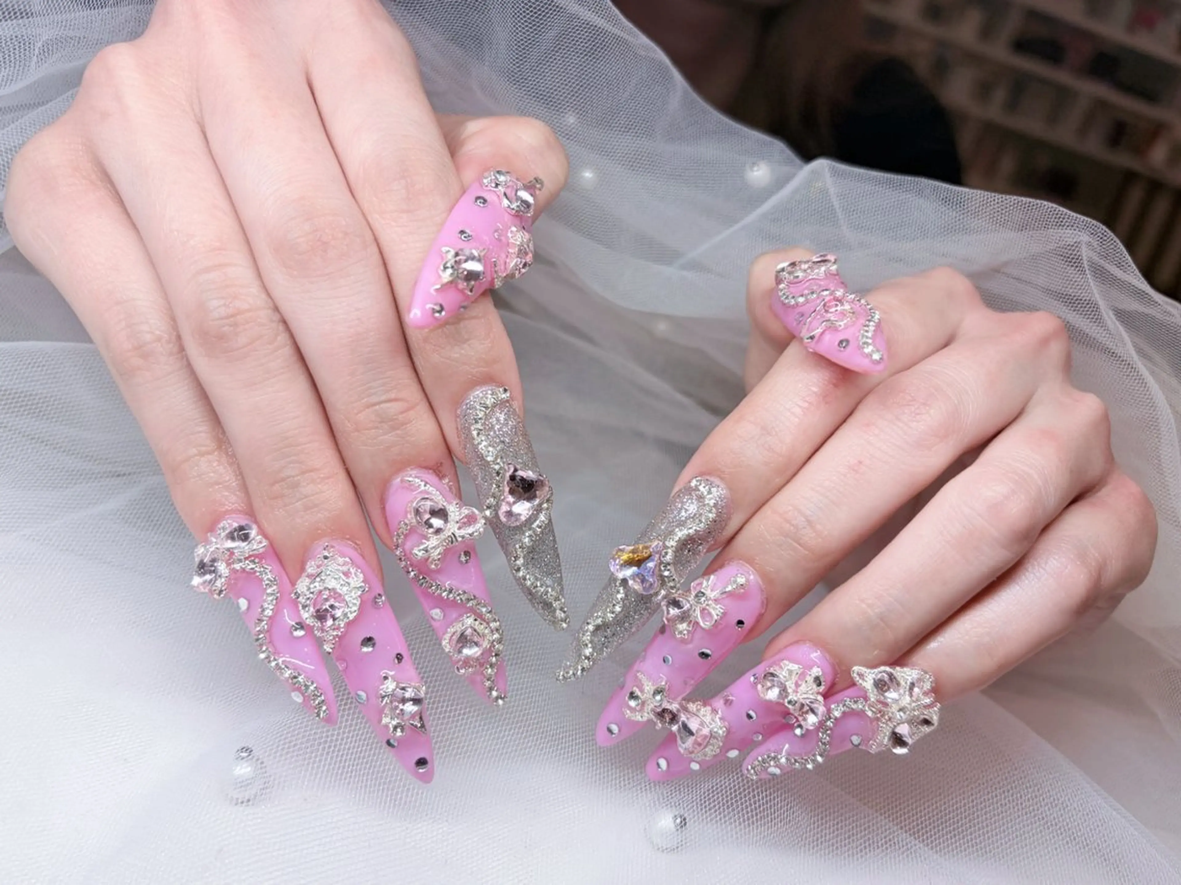ネイル 長さ出し 韓国ネイル 持ち込み Sora Nailのネイルデザイン