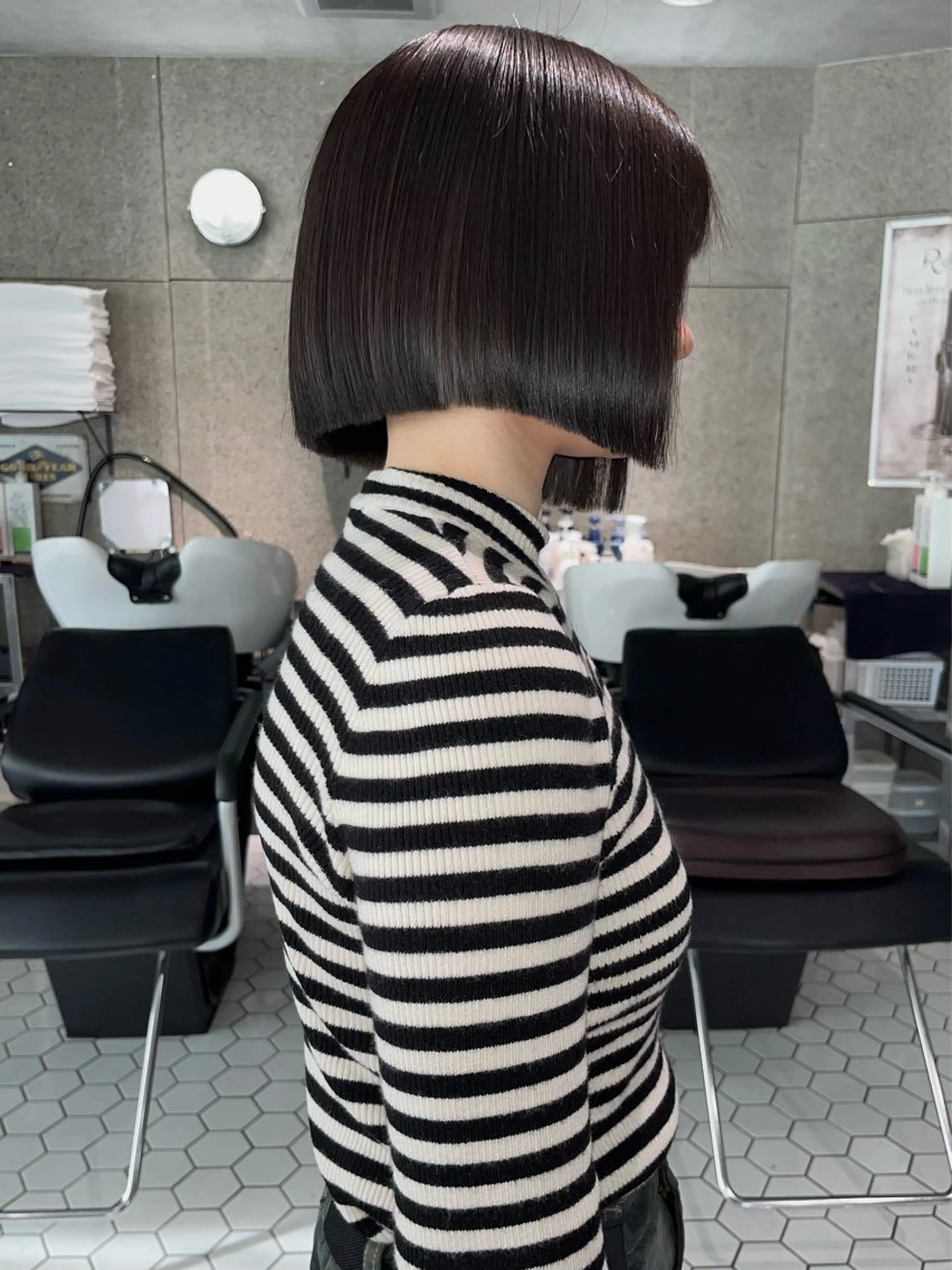 ショート ボブ/ハイトーン/ 岡山駅/別曽遥也のヘアスタイル