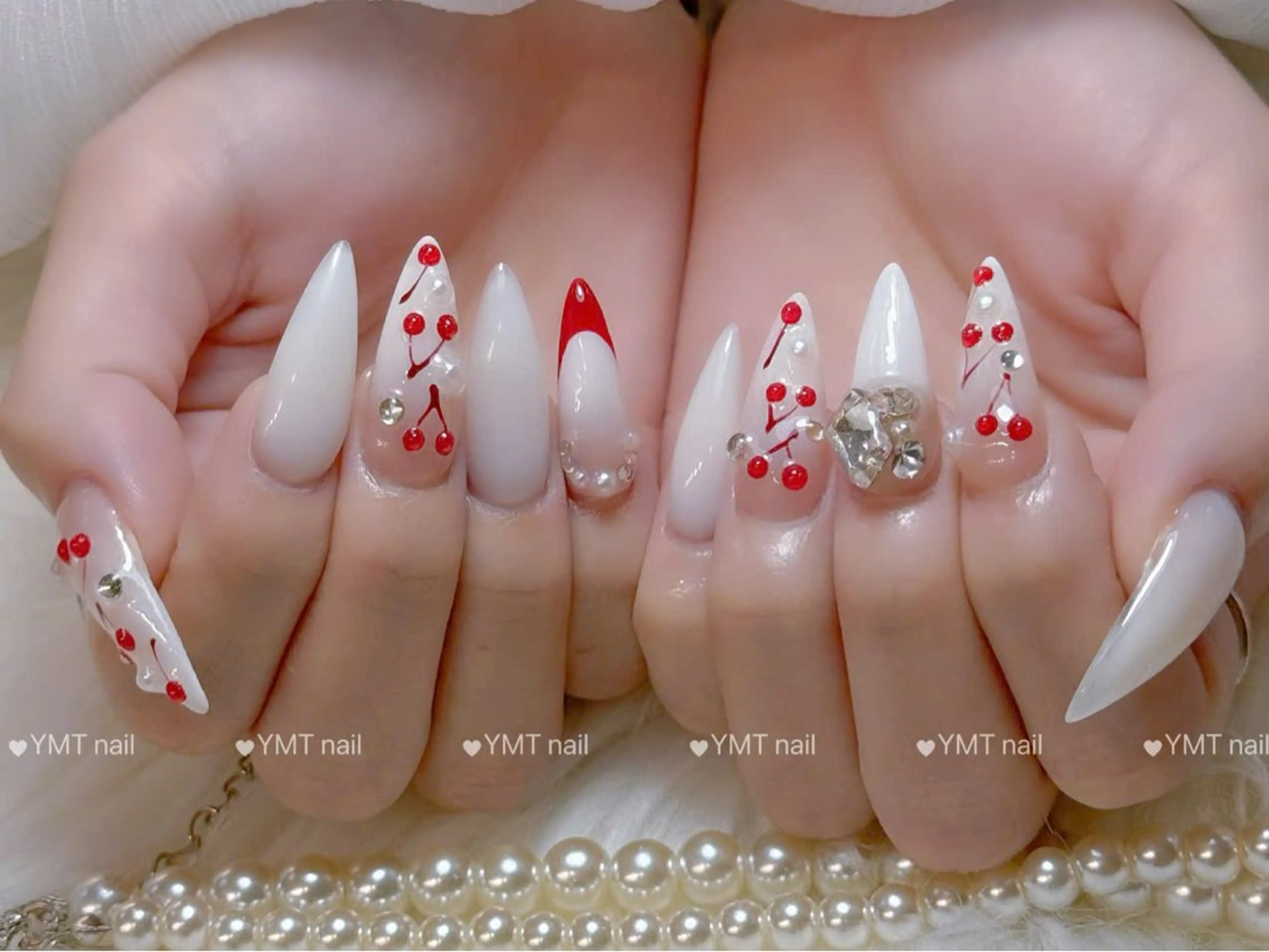 ネイル 長さ出し フットネイル ジェルネイル 韓国ネイル マグネットネイル ハンドネイル YMT． NailStudioのネイルデザイン