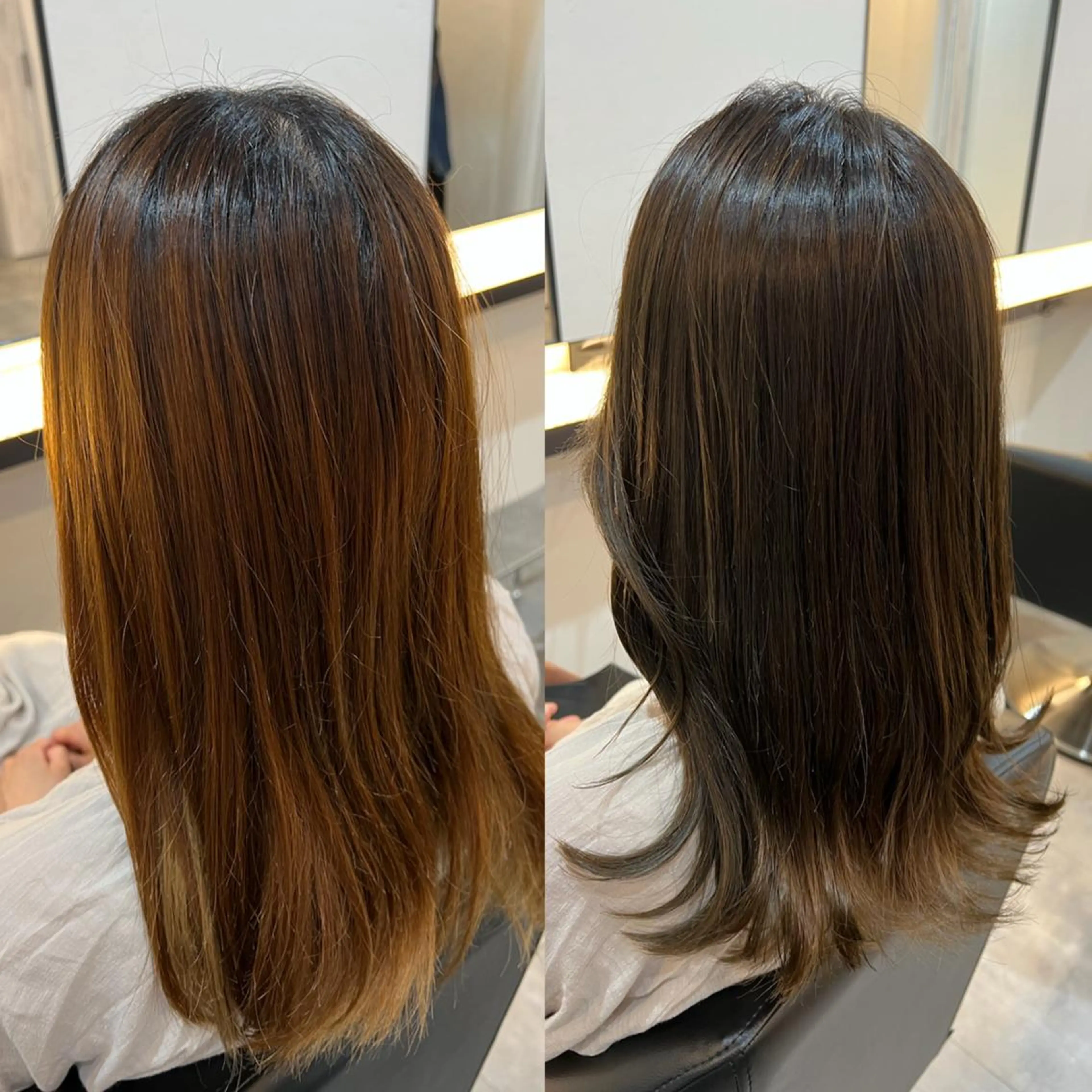 ロング カラー 透明感カラー グレージュ カーキグレージュ ヘアカラー トリートメント 工藤 梨花のヘアスタイル