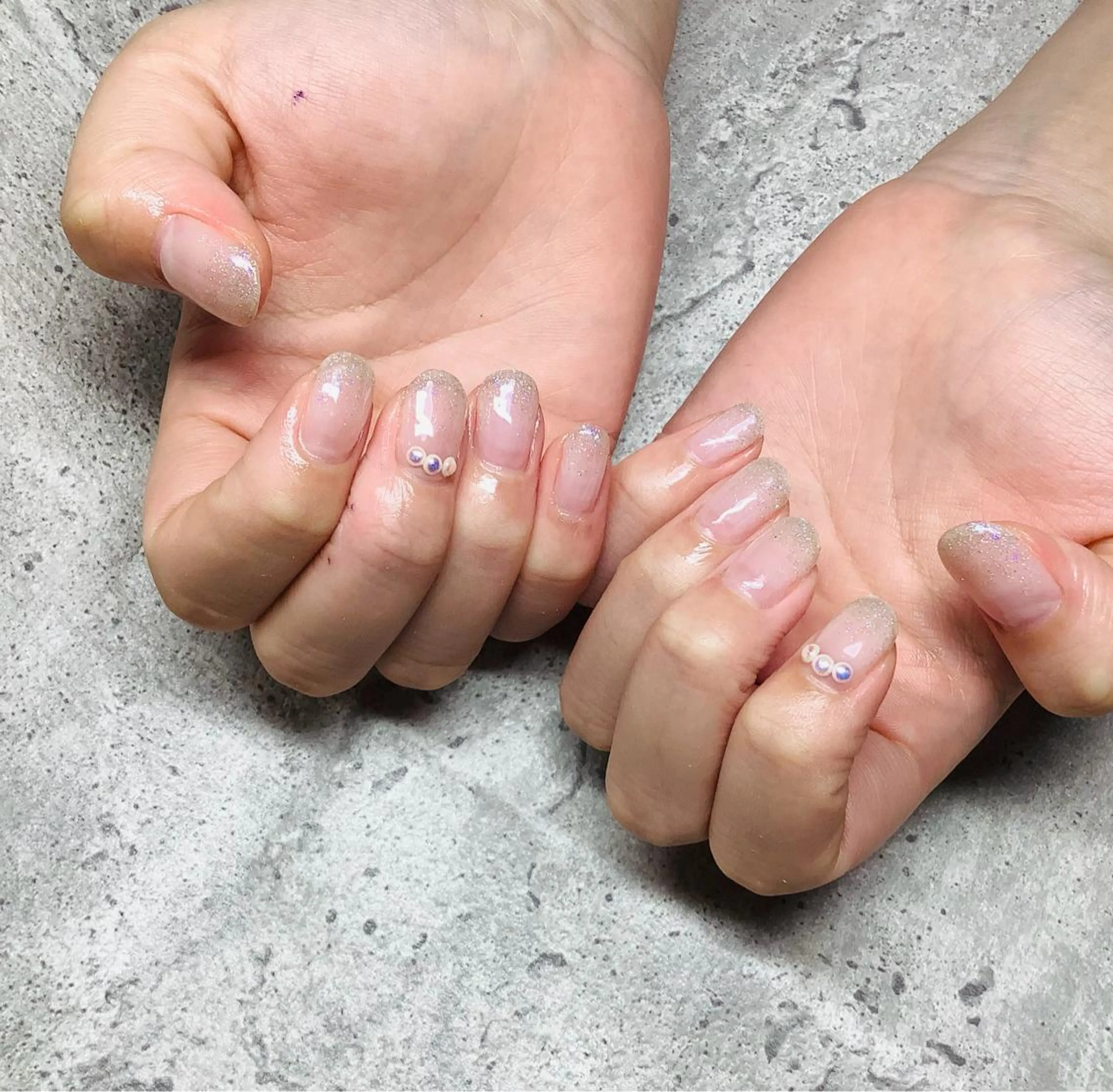 ネイル ストーンネイル nail salon etoile 中村のネイルデザイン