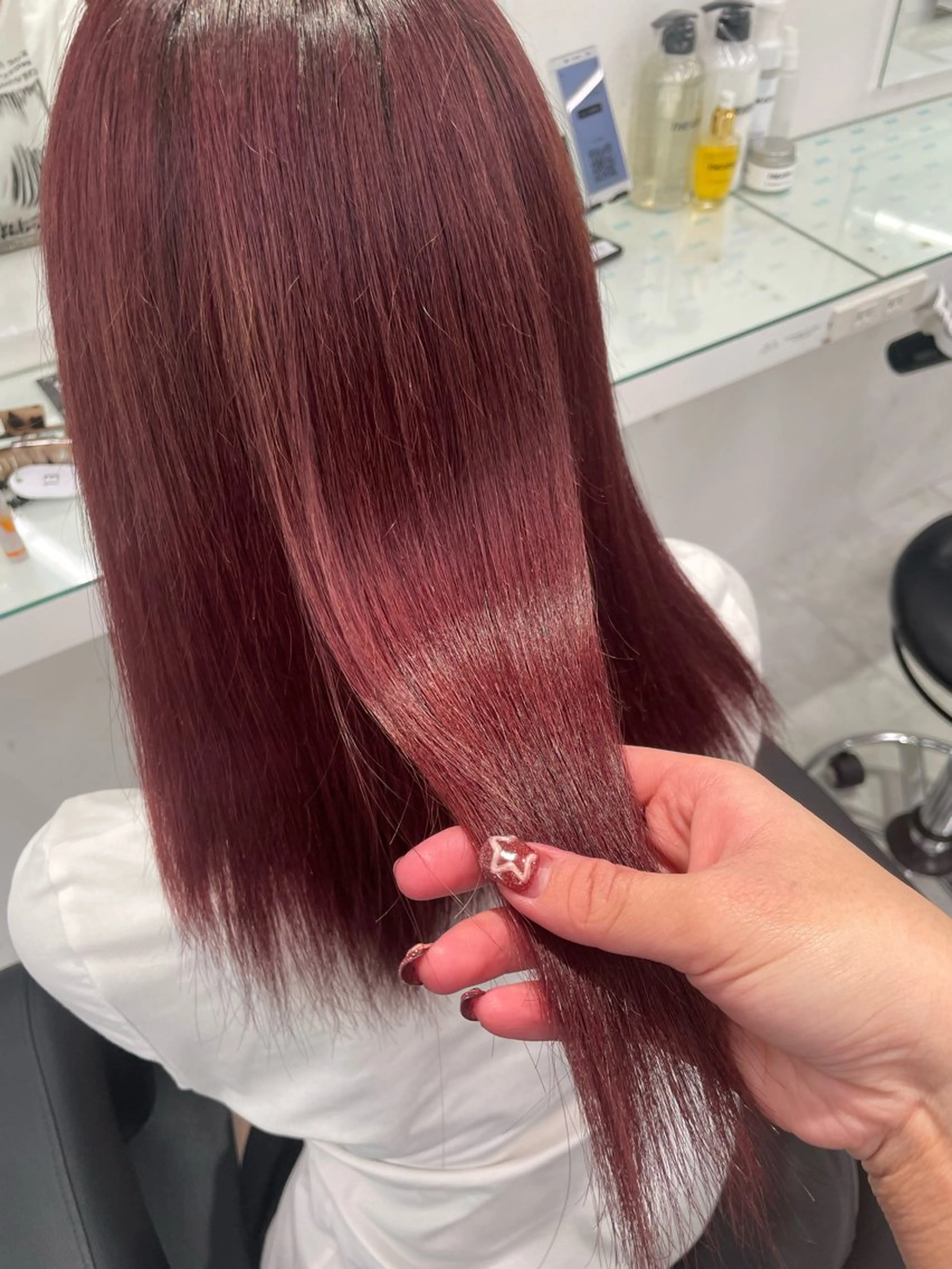 ミディアム ヘアカラー トリートメント トレンド暖色ヘア🍒 miu🍒のヘアスタイル