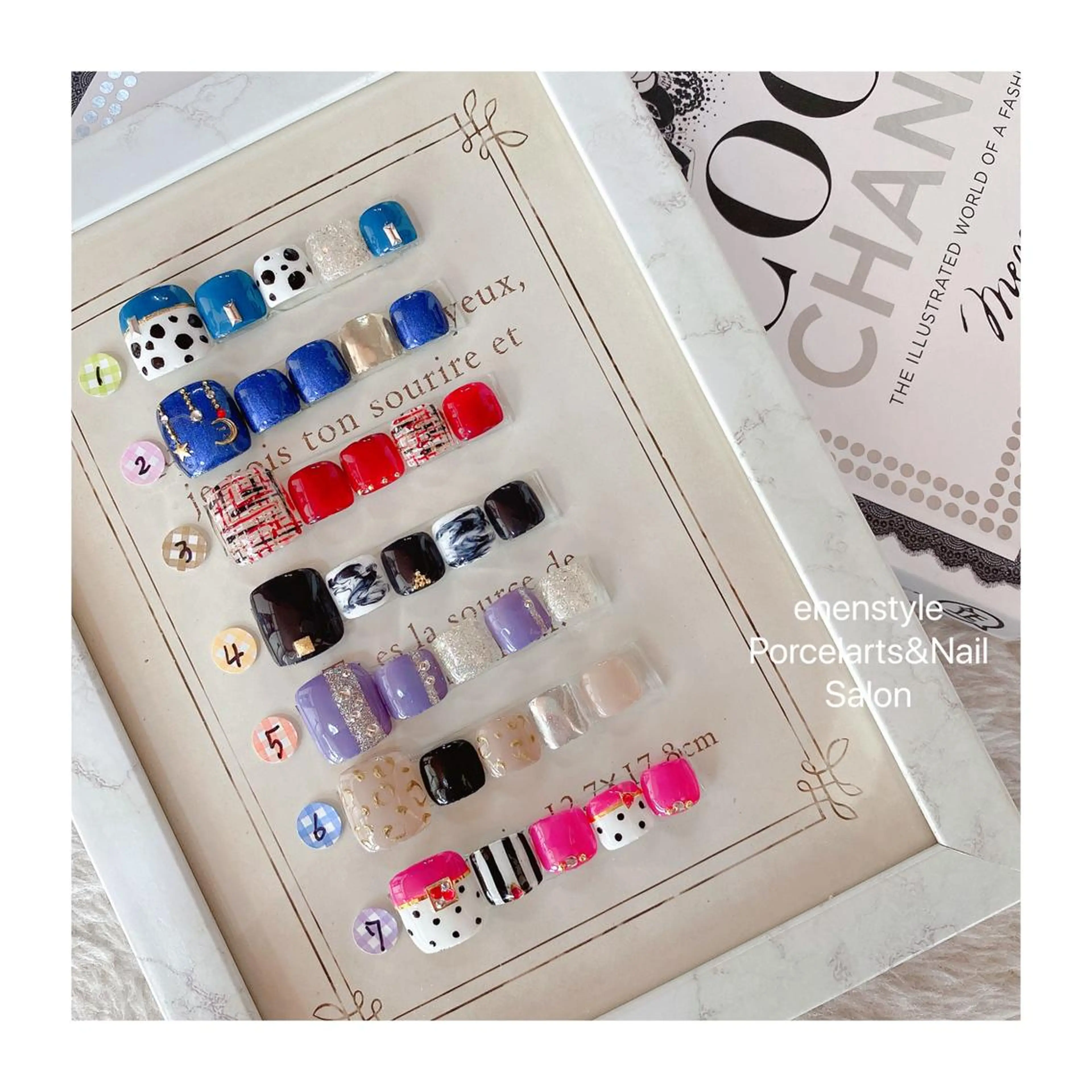 ショート ネイル ハンドネイル フットネイル 👑enen style👑のネイルデザイン