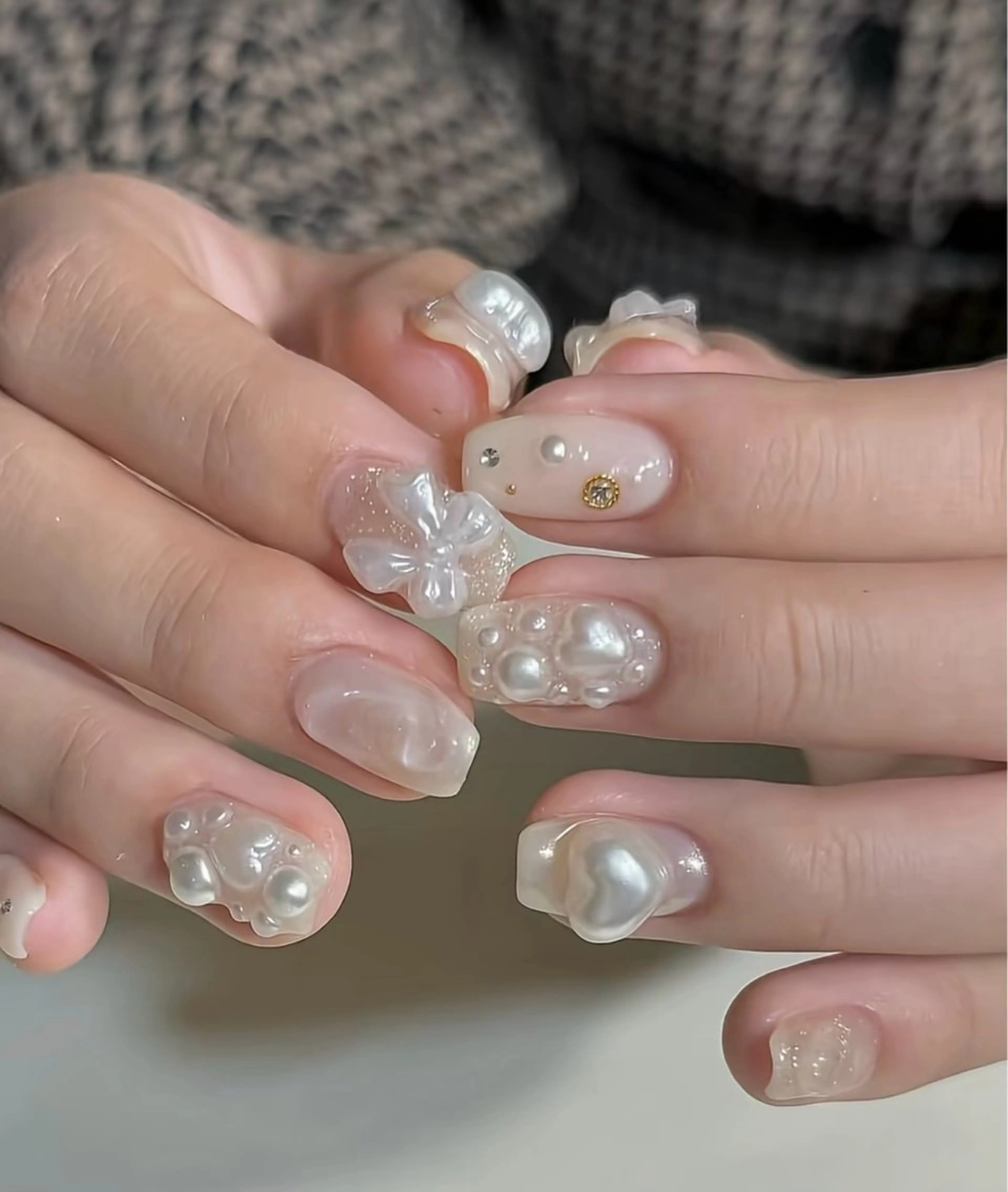 ネイル アートネイル フラワーネイル フレンチネイル ジェルネイル グラデーション ハンドネイル Ryu Nail NekoChanのネイルデザイン
