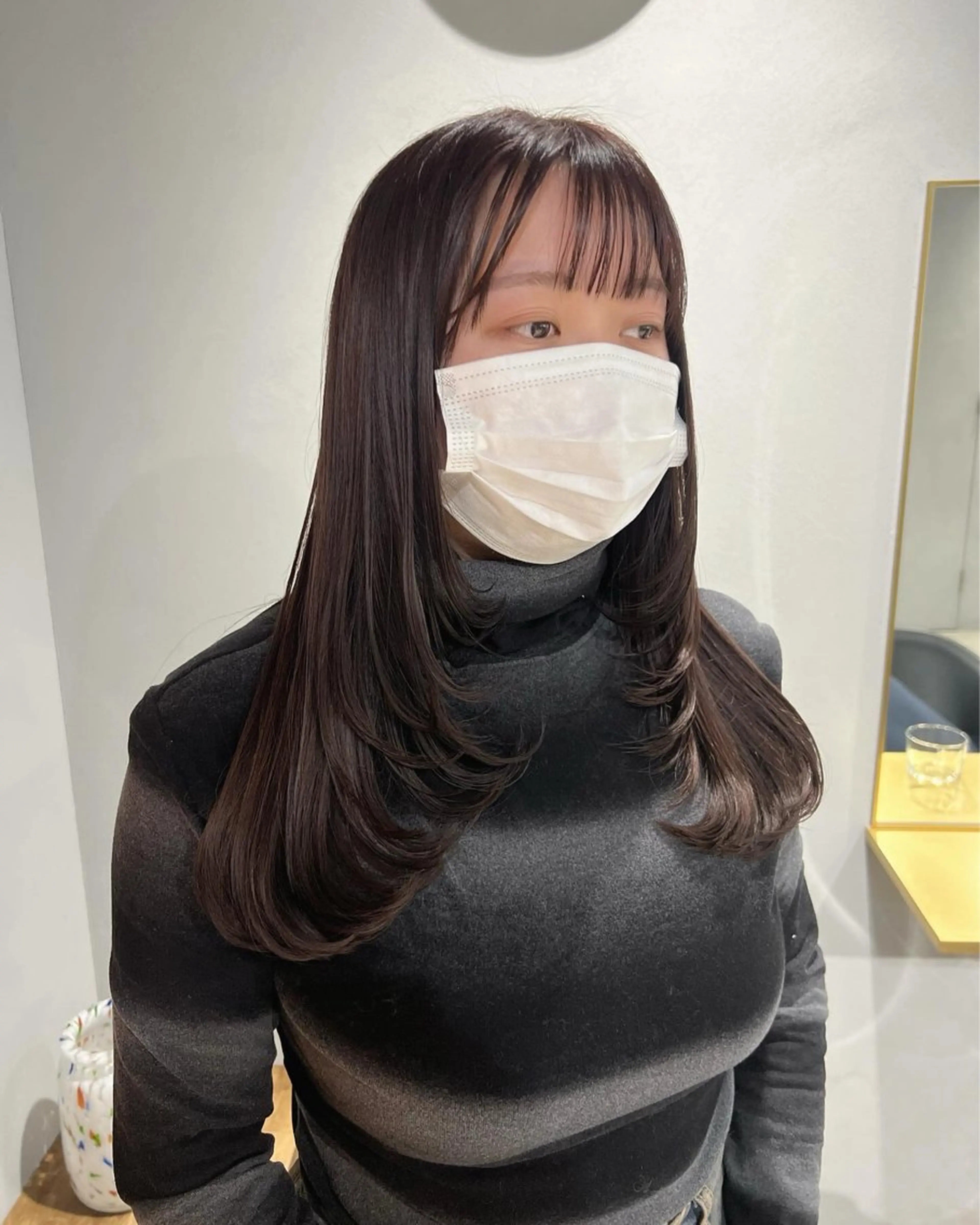 セミロング カラー akane/ボブ /オリーブベージュのヘアスタイル