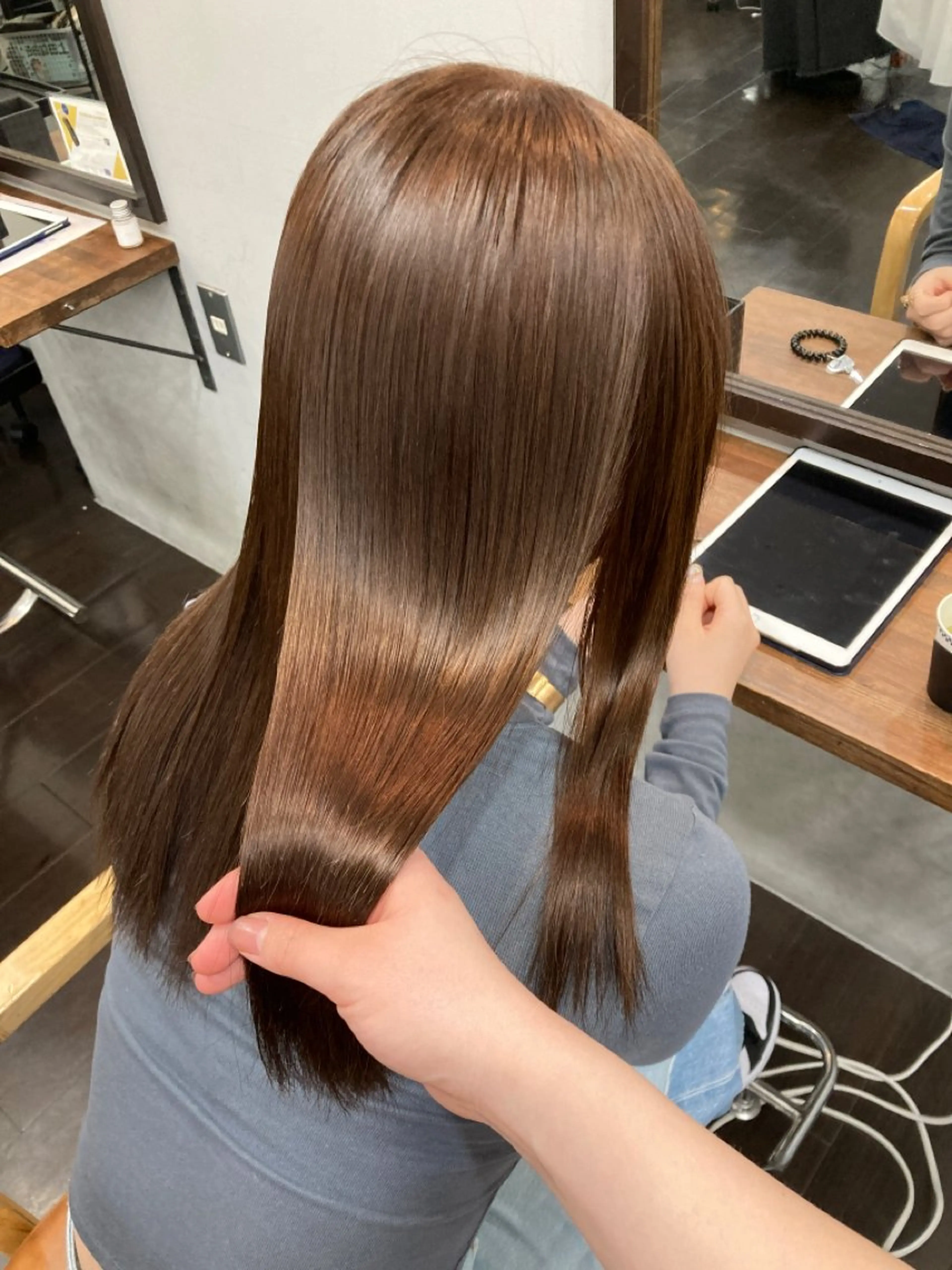 ロング カット ヘアカラー トリートメント 🌸栄/髪質改善 透明感/ムラカミ🌸のヘアスタイル