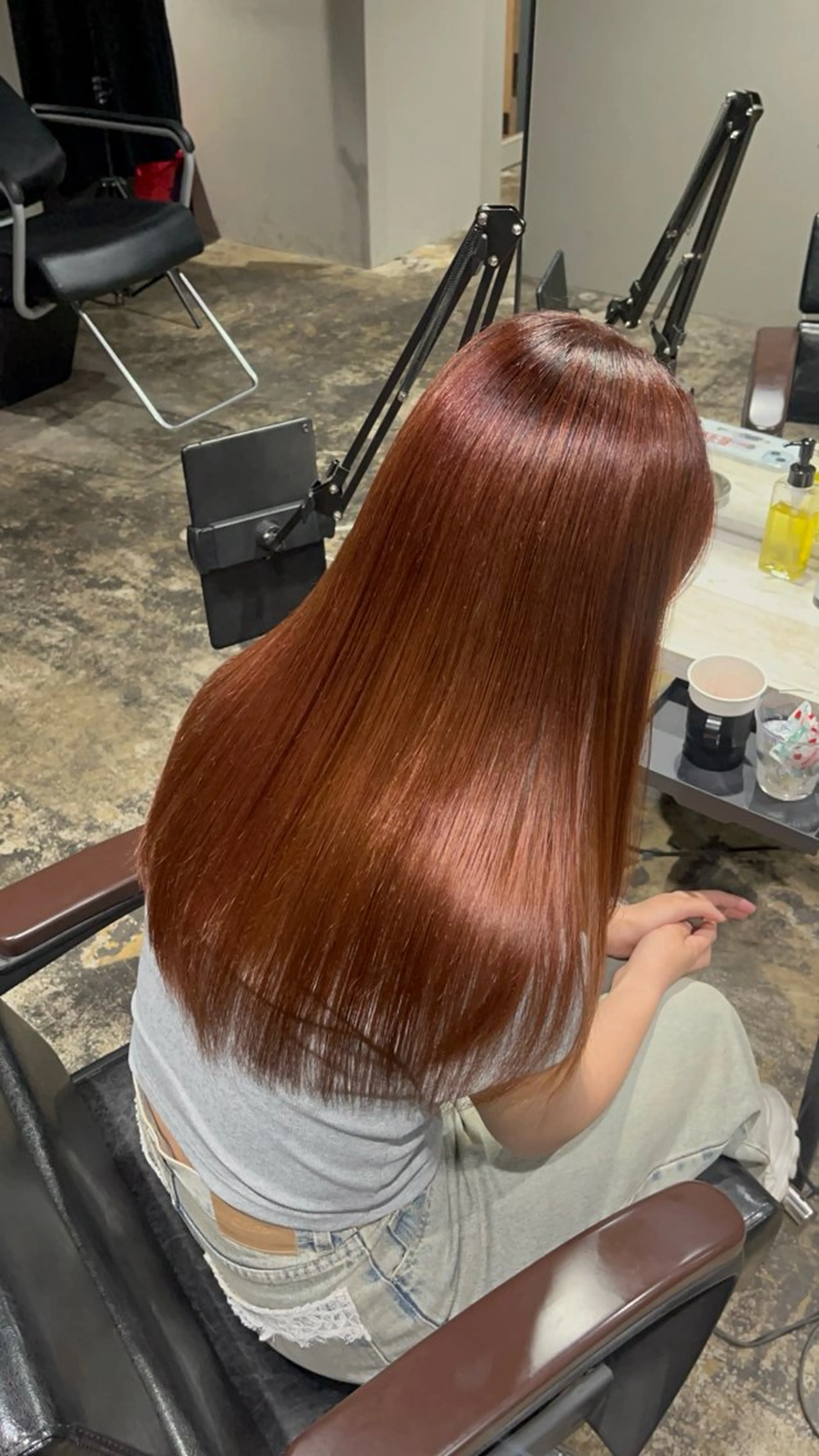 セミロング 渋谷ケアブリーチ ❤️‍🔥徳田空悟のヘアスタイル