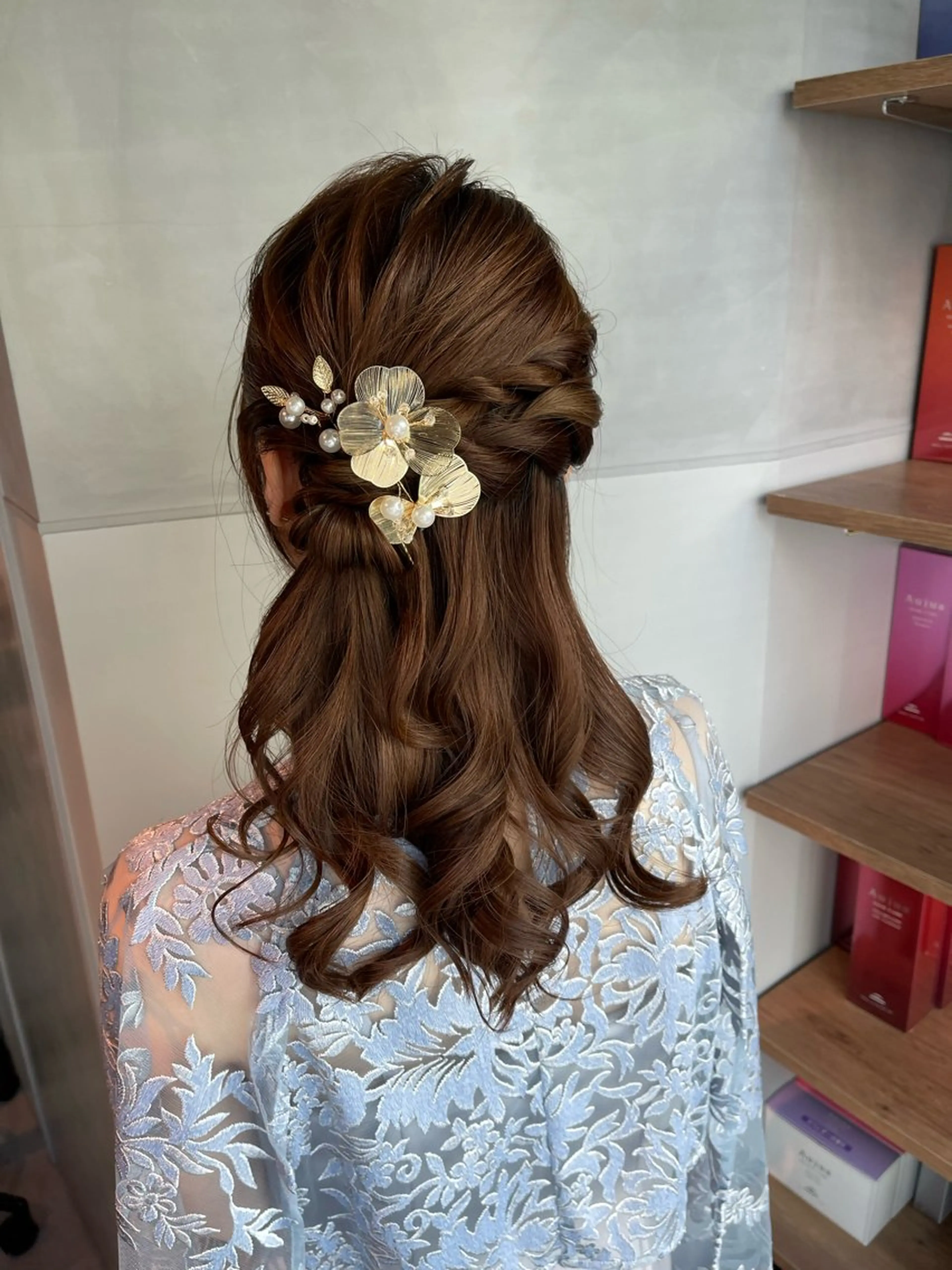 ヘアアレンジ ポニーテール 結婚式・ブライダル 卒業式のヘアスタイル ヘアセット charm《銀座》 ヘアセット/縮毛矯正のヘアスタイル