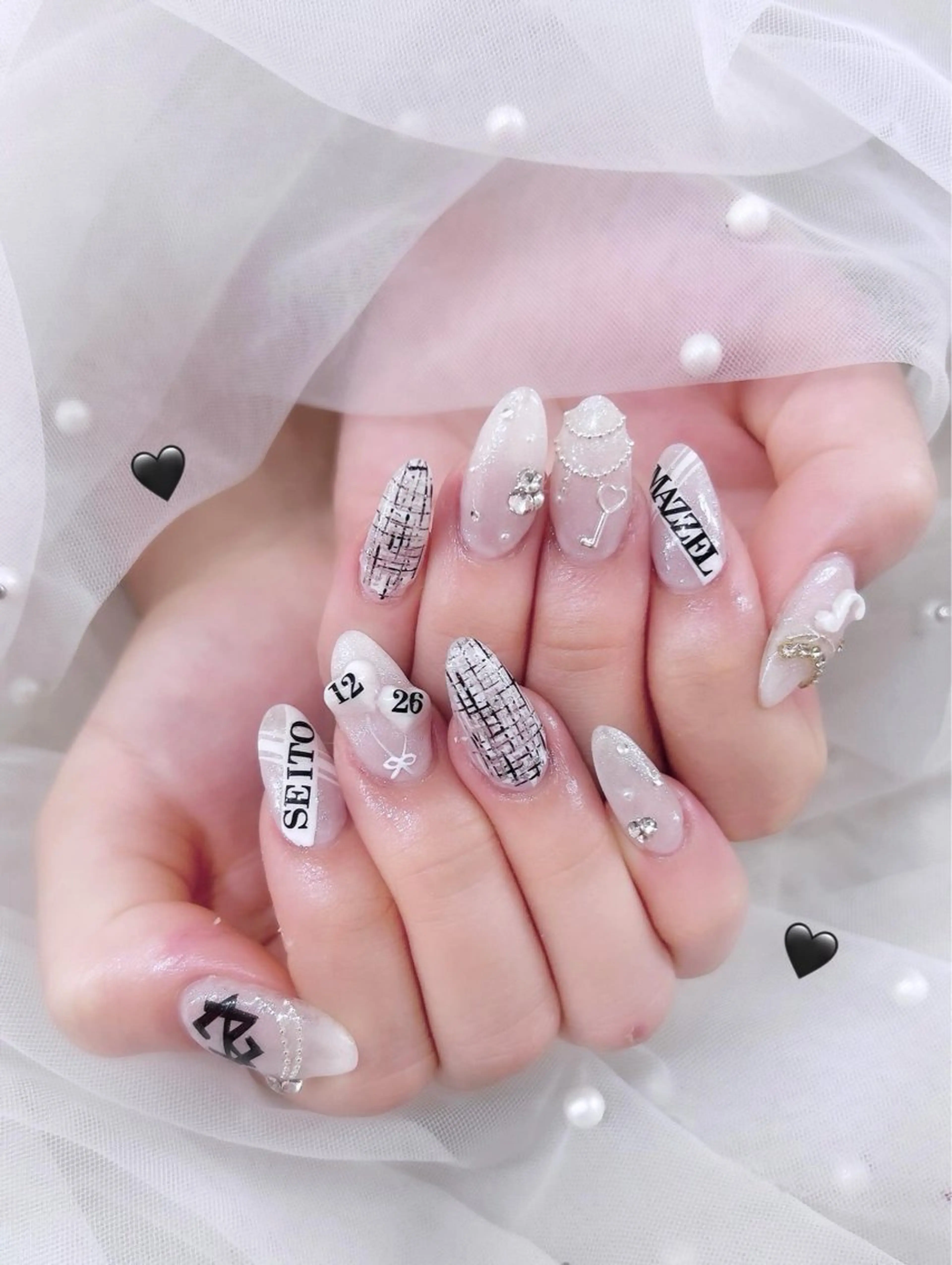 ネイル ハンドネイル ️🫧みつき/ 渋谷/痛ネイル️🫧のネイルデザイン