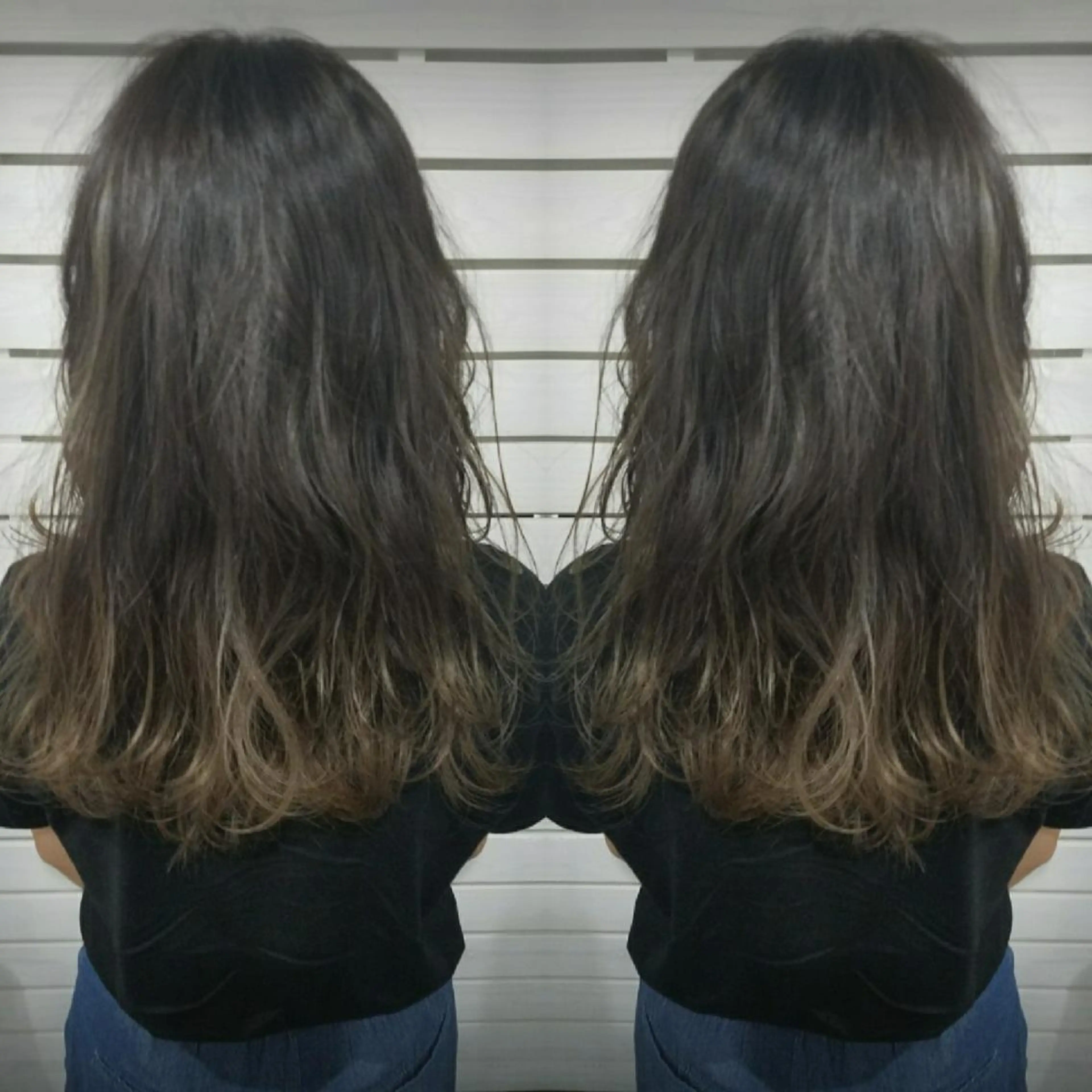 セミロング 今中 小百合のヘアスタイル