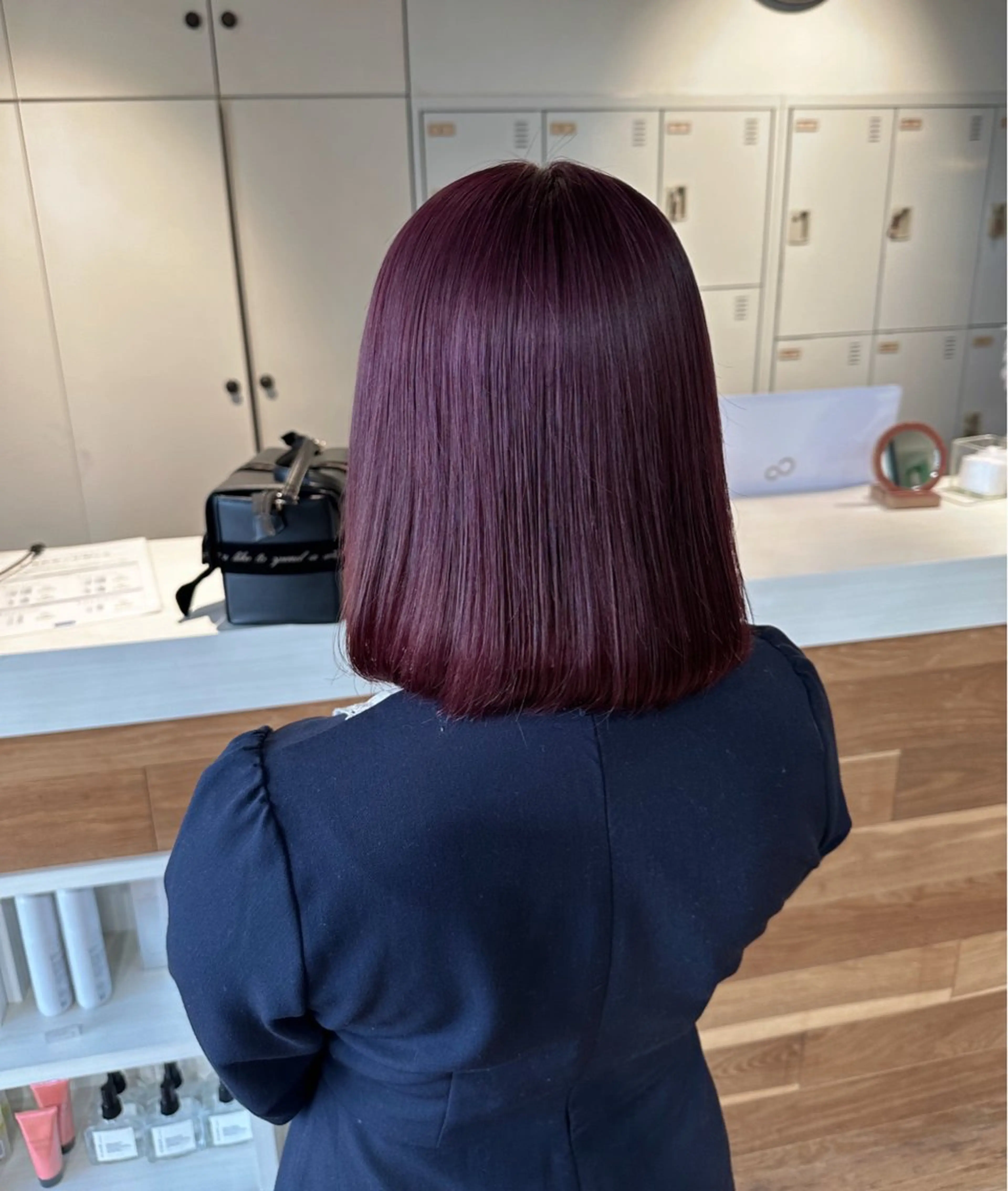 ミディアム カラー ヘアカラー 塩澤 榛奈のヘアスタイル