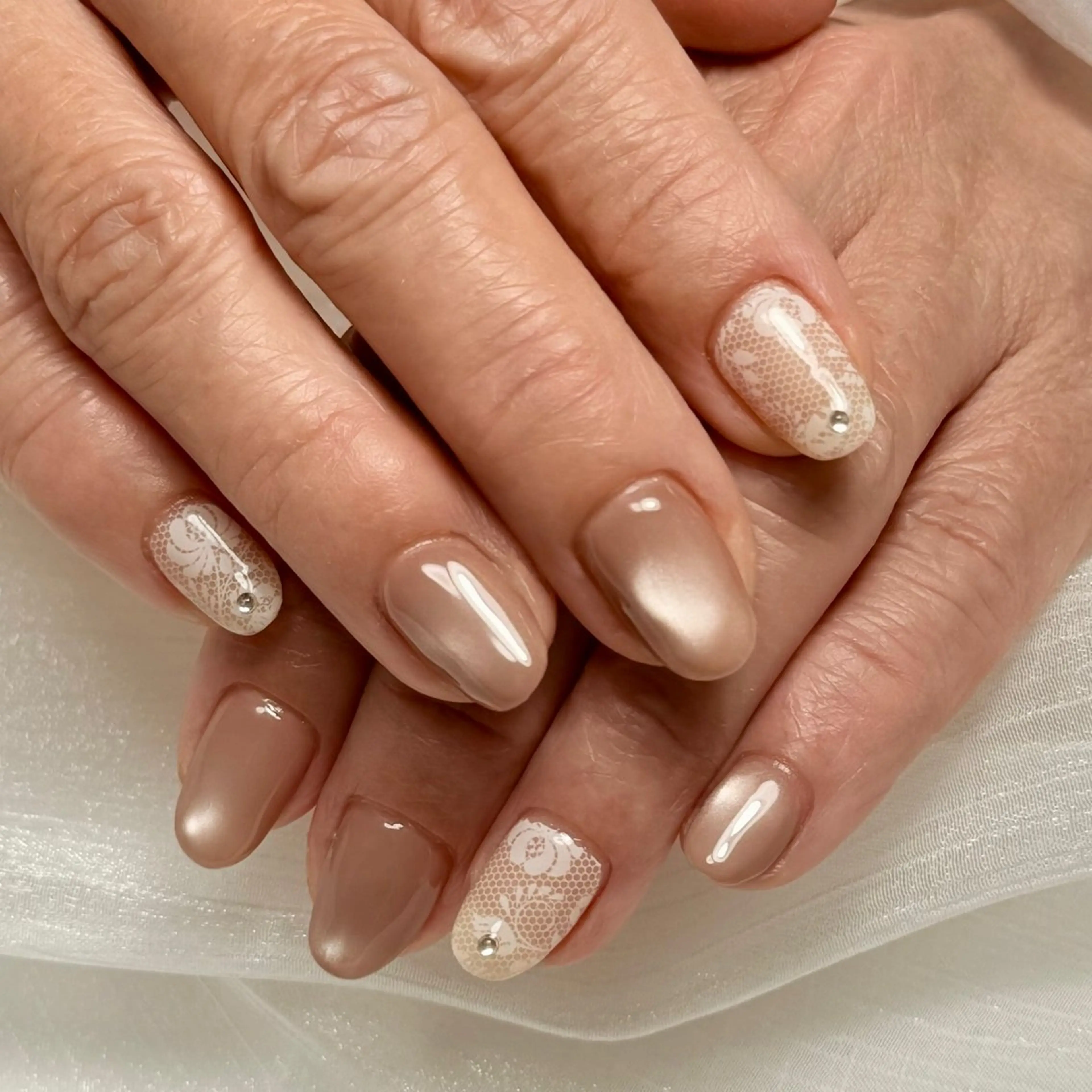 ネイル レース マグネットネイル Tone(ﾄｰﾝ) nail salonのネイルデザイン