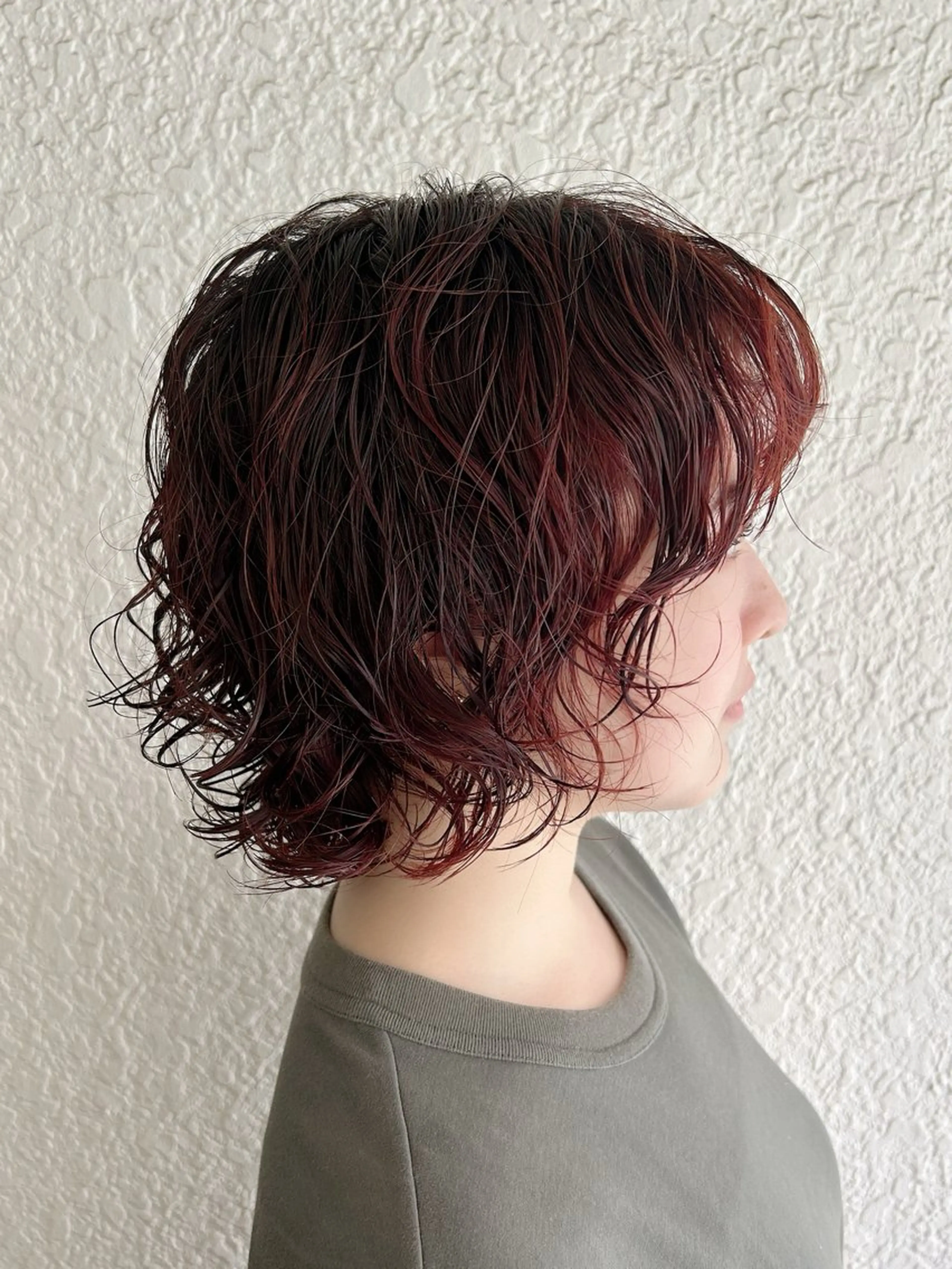 ミディアム カラー パーマ ミディアムパーマ カット ヘアカラー マンツーマン施術✂︎ machikaのヘアスタイル
