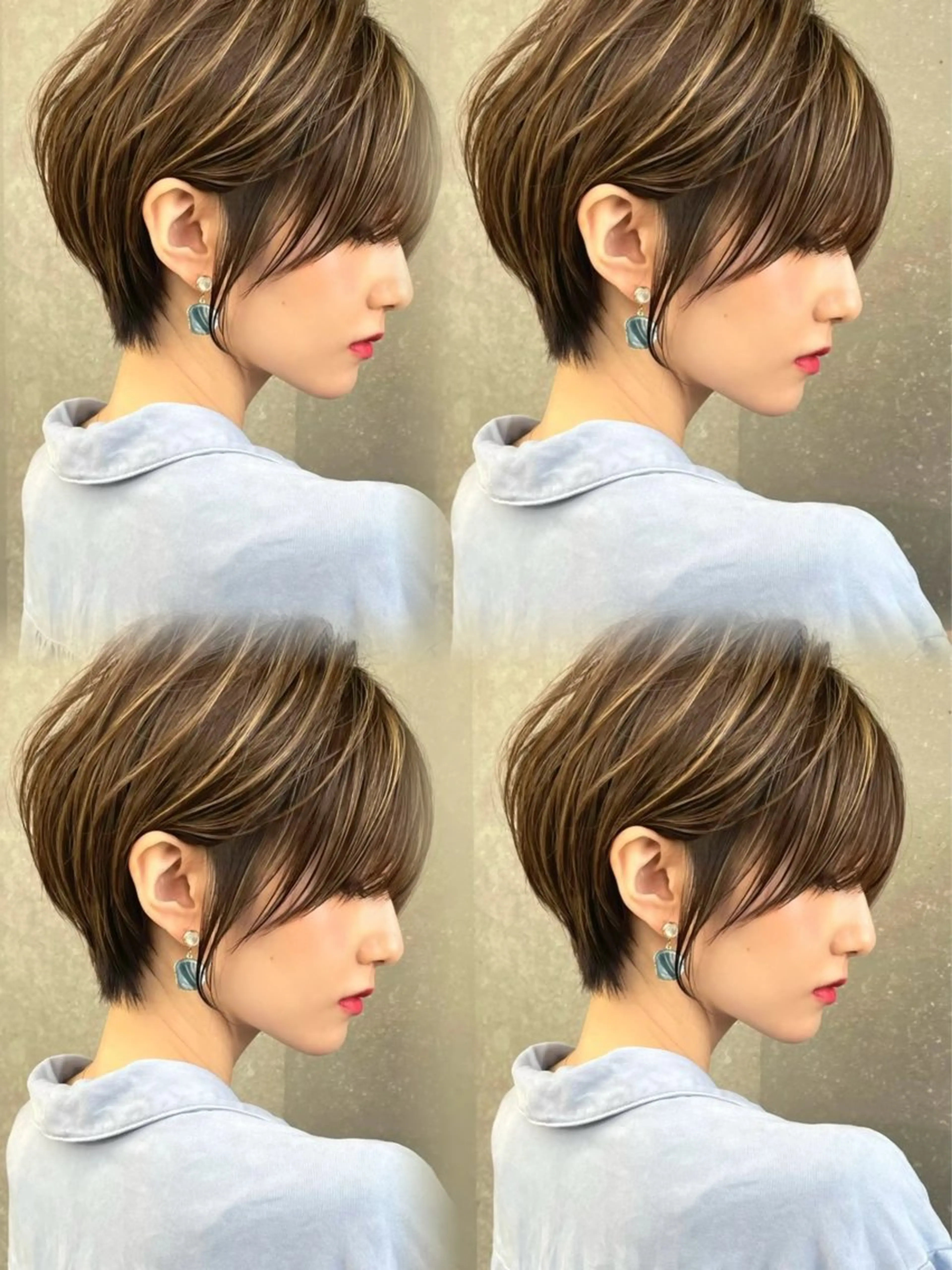 ショート カラー カット ヘアカラー トリートメント ✨大川 錬✨ -7歳若返りショートのヘアスタイル